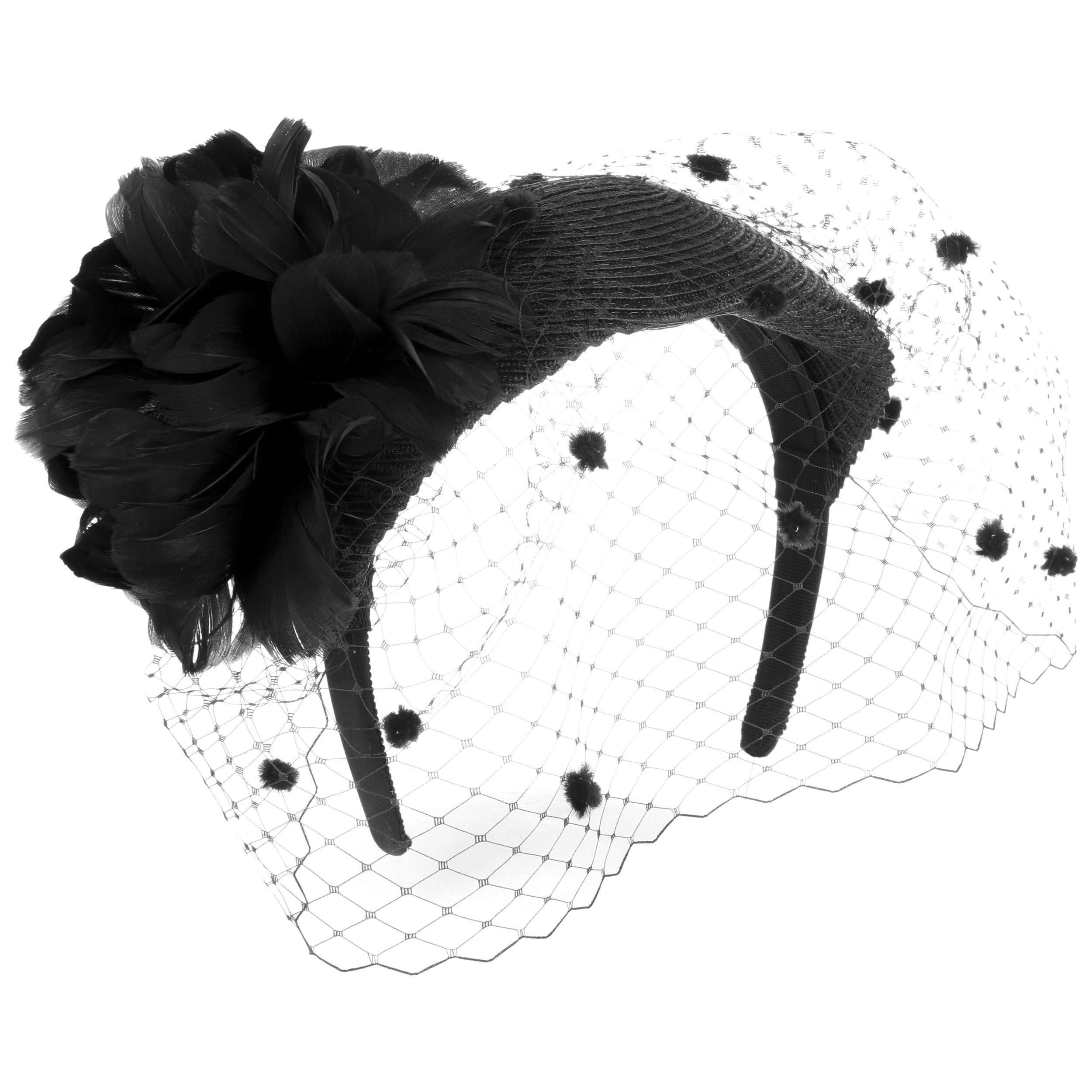 plain black fascinator