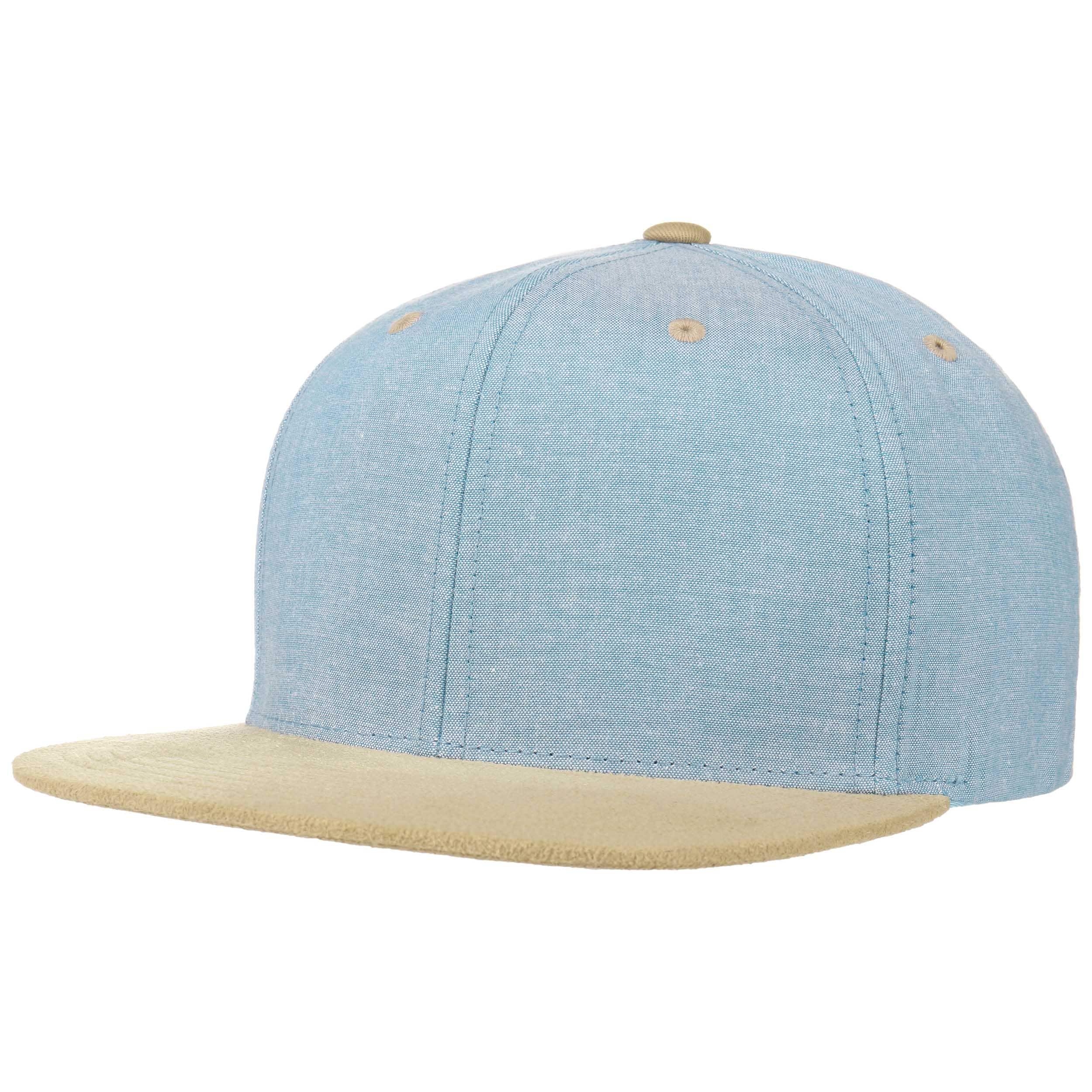 black and light blue fitted hat