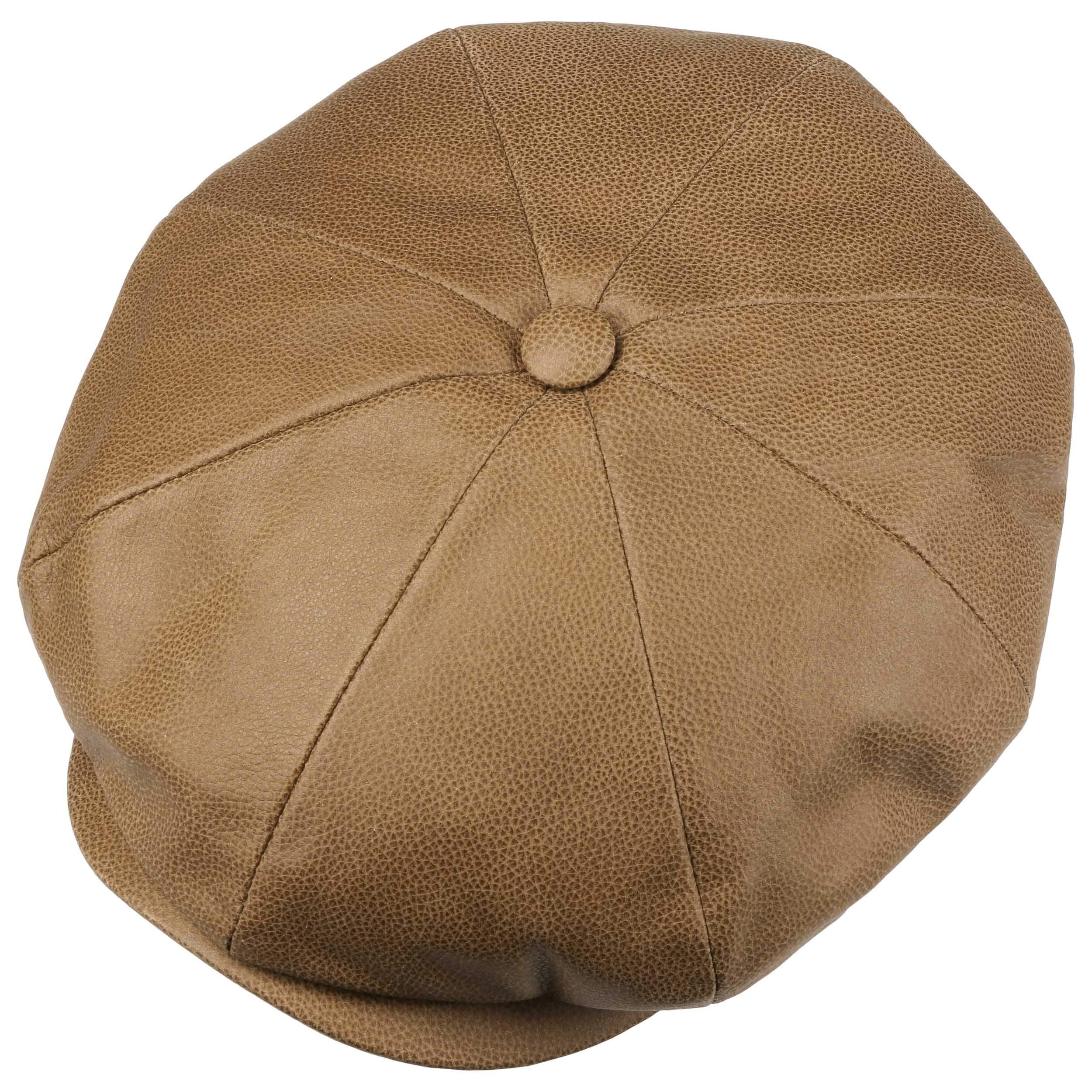 Stetson Newsboy ブラックレザー　美品 STETSON キャスケット レザー 本革 メンズ オイルドレザー 牛革