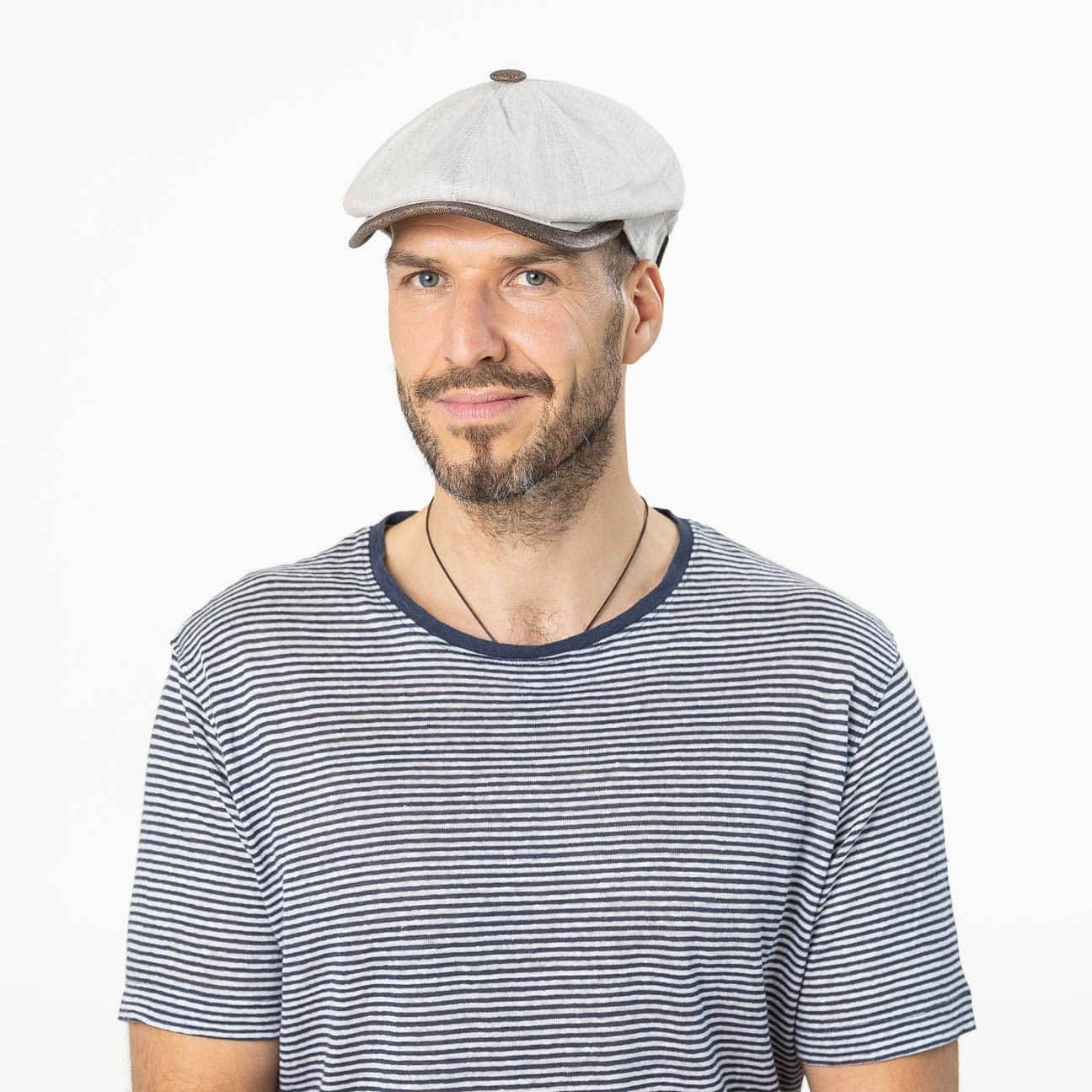 City Leather Piping Linen Cap by Lierys - 83,95