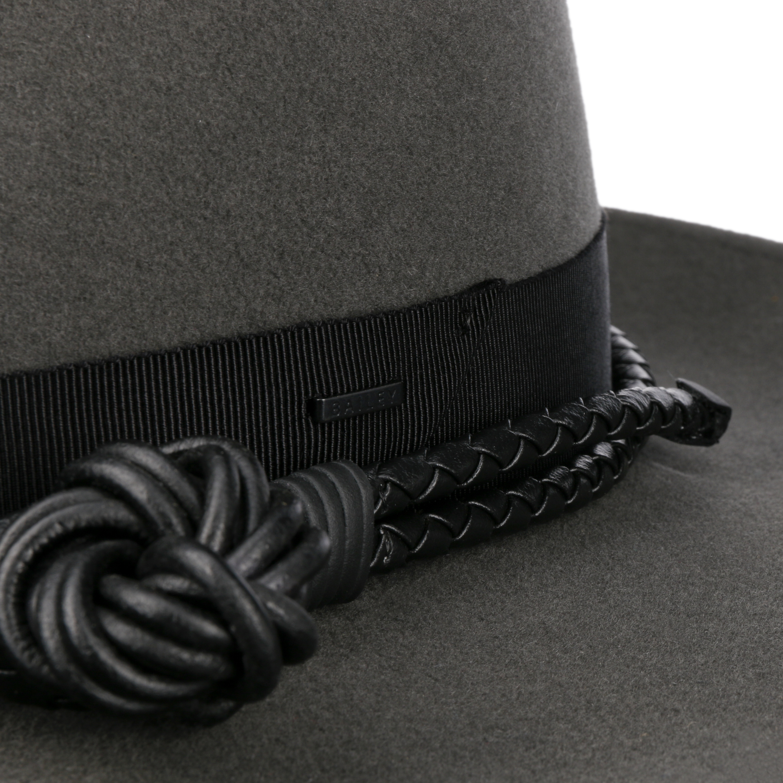 Saint Laurent Peaked Cap In Wool Felt And Leather in Black