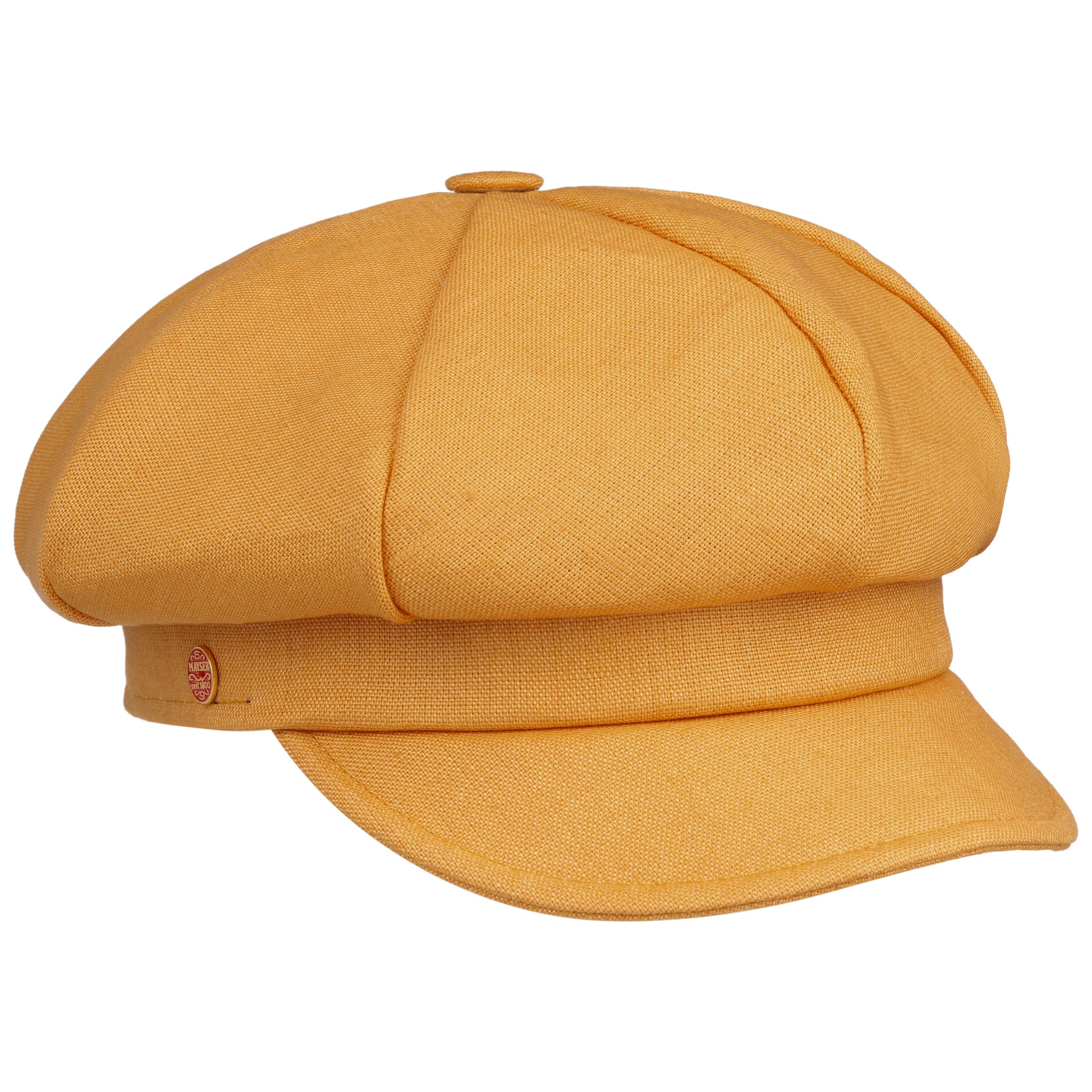 yellow newsboy cap