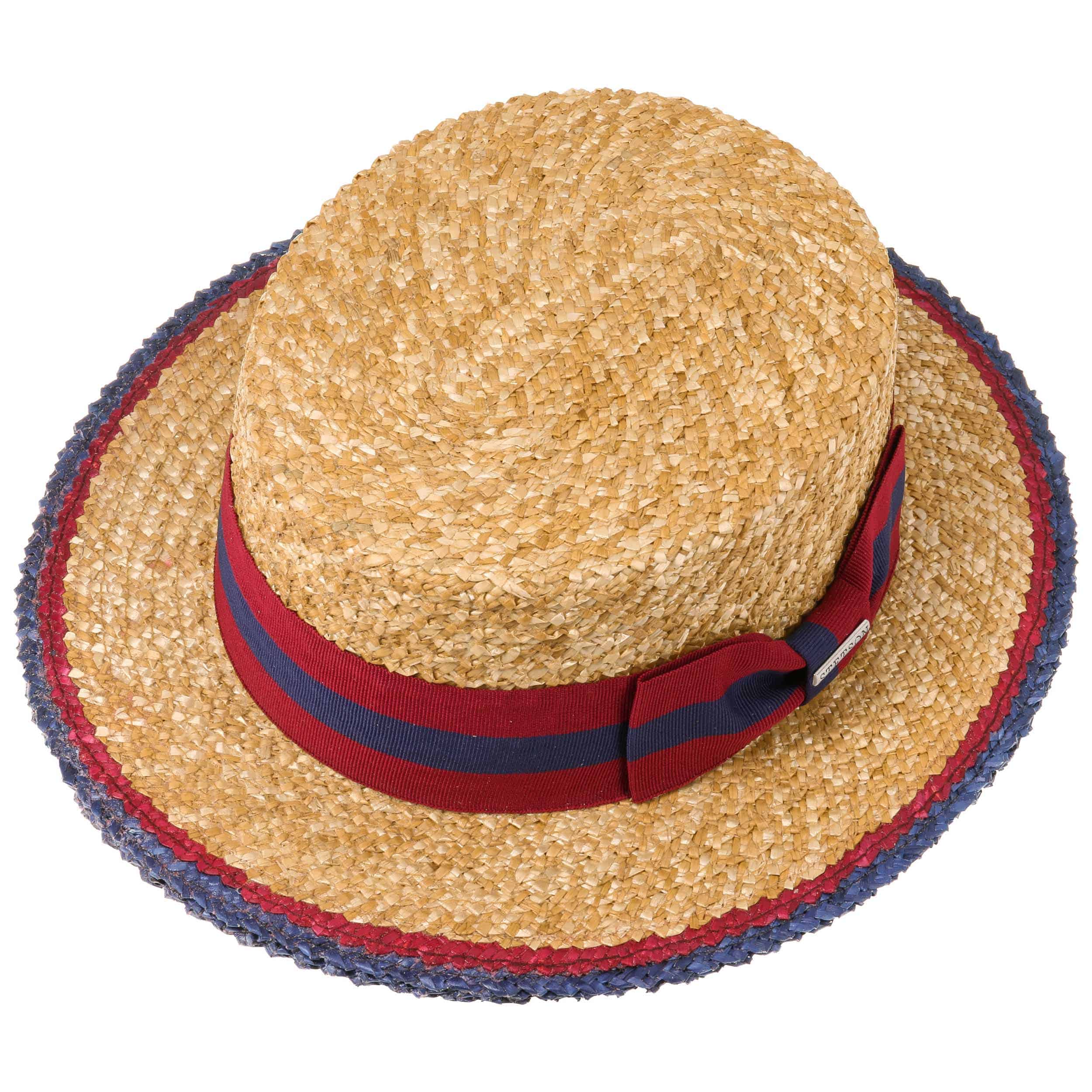 Classic Boater Wheat Straw Hat by Stetson - 79,00