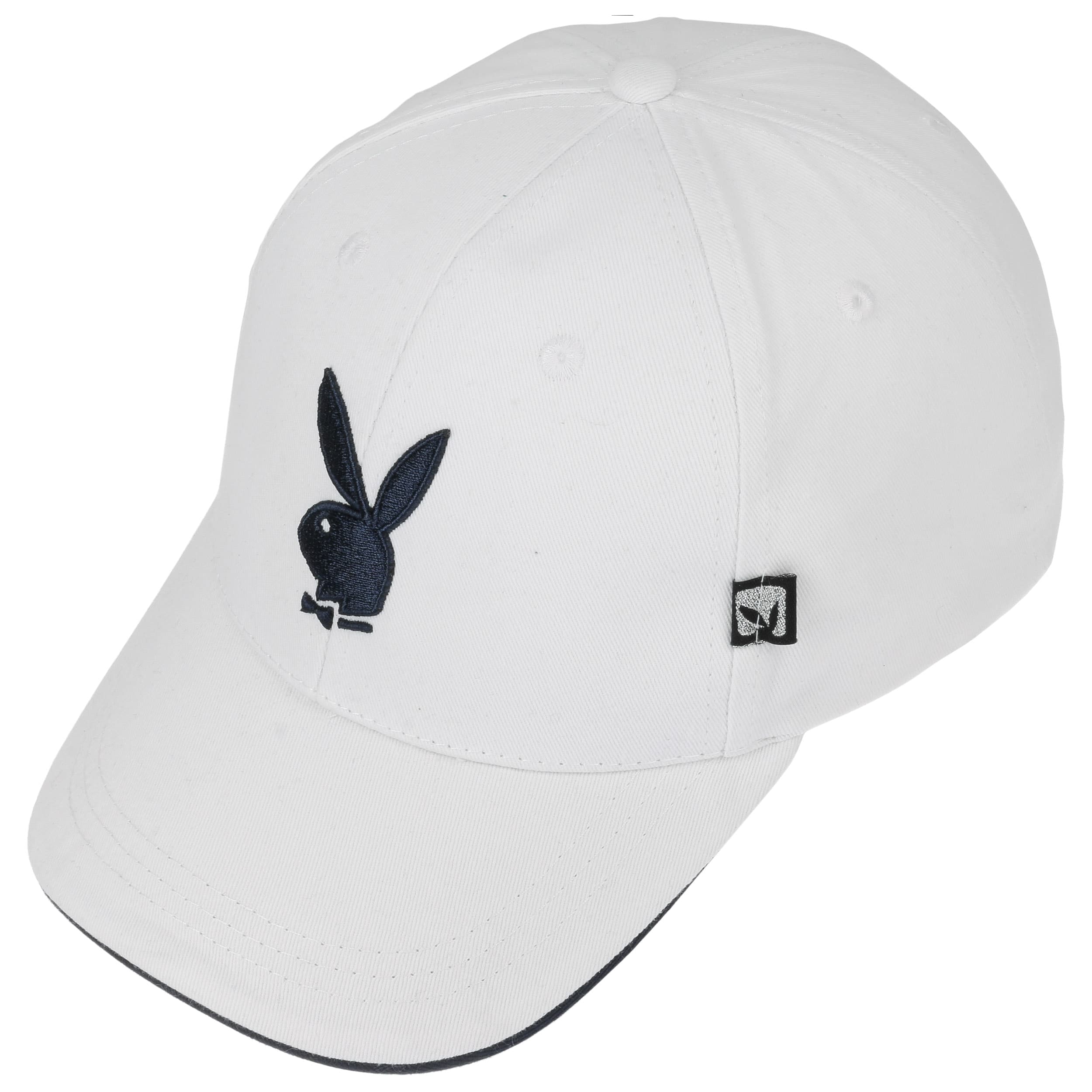 white playboy hat