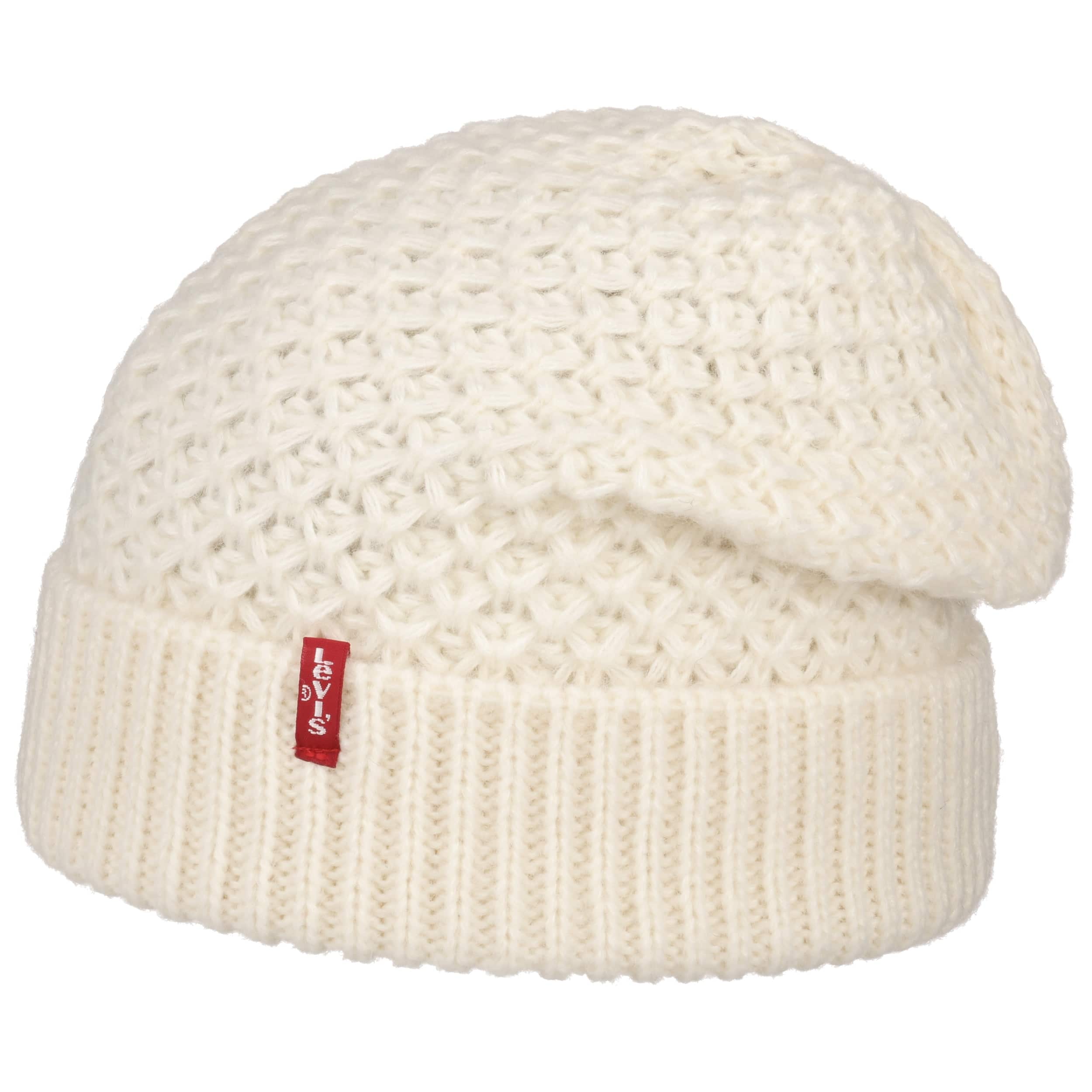 levis white beanie