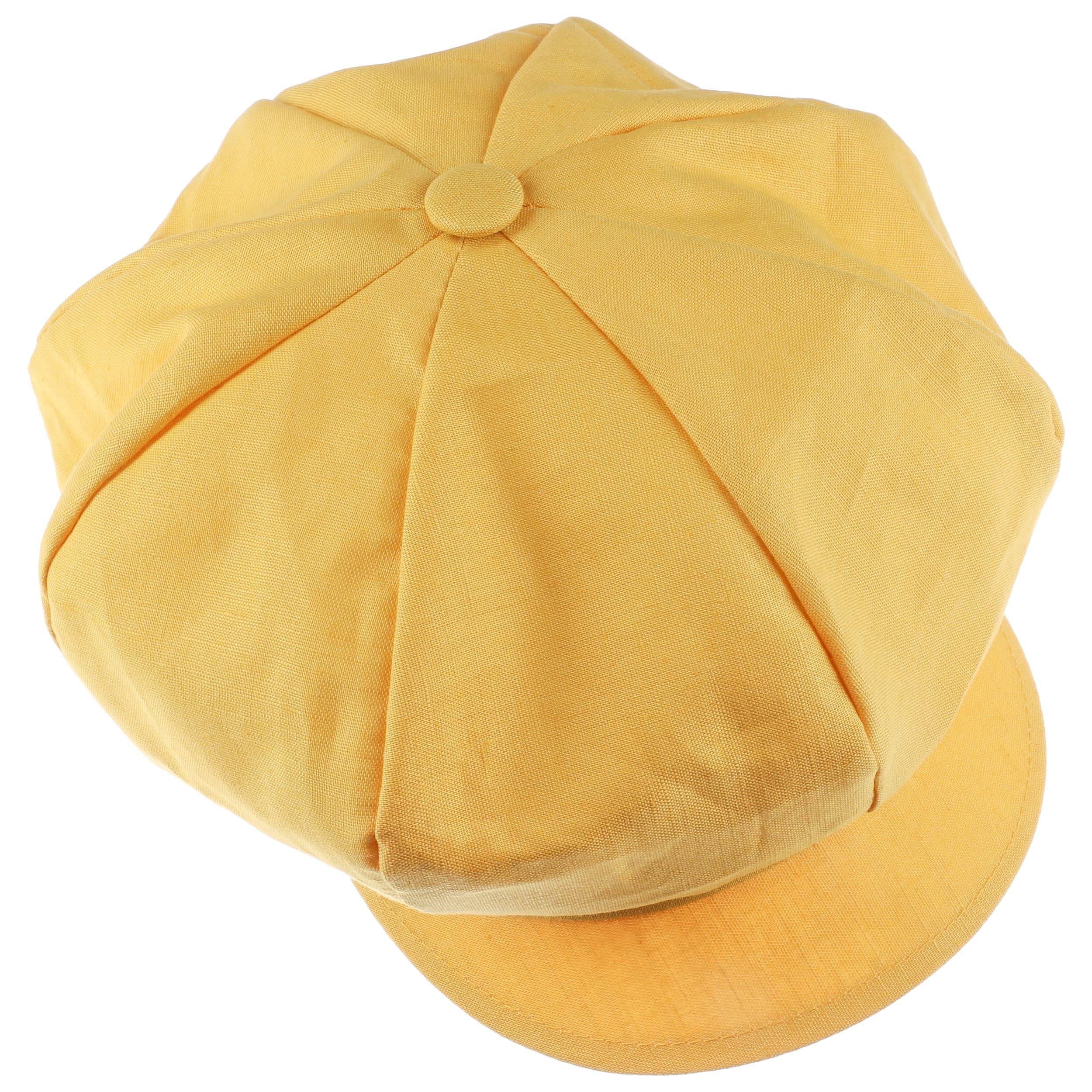 yellow newsboy hat