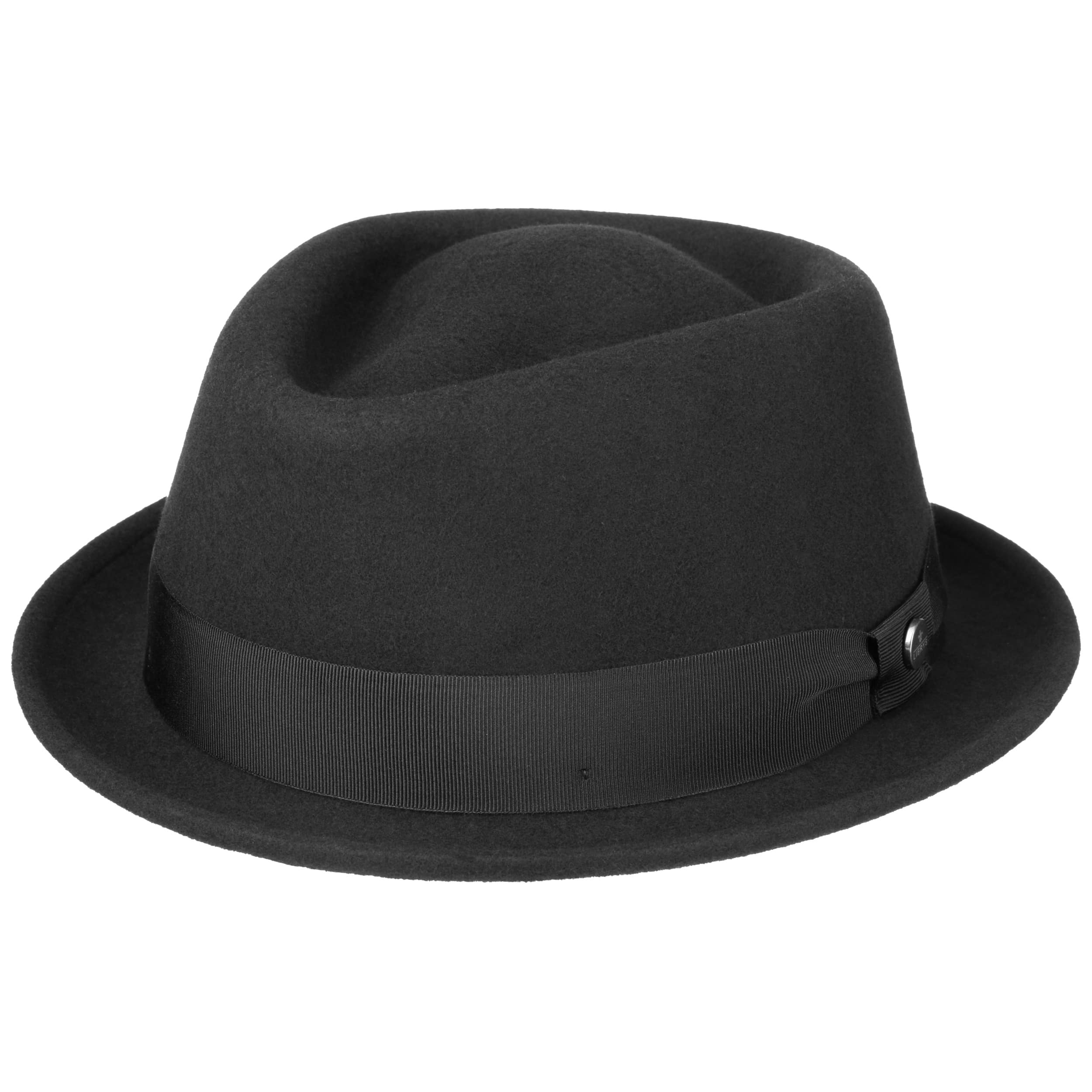 black felt pork pie hat