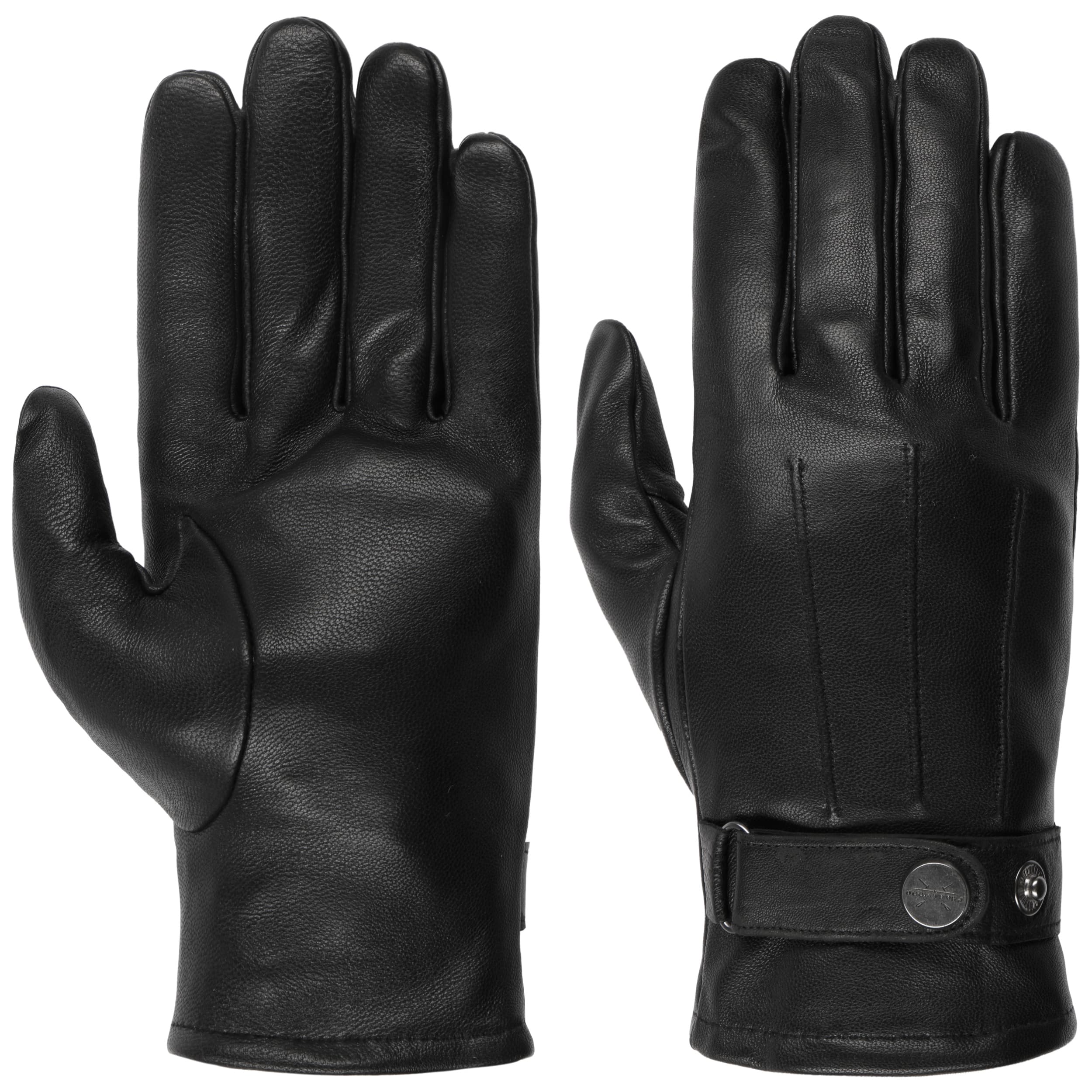 Men's Thinsulate Lined Touchscreen Leather Gloves Womenu2019s
