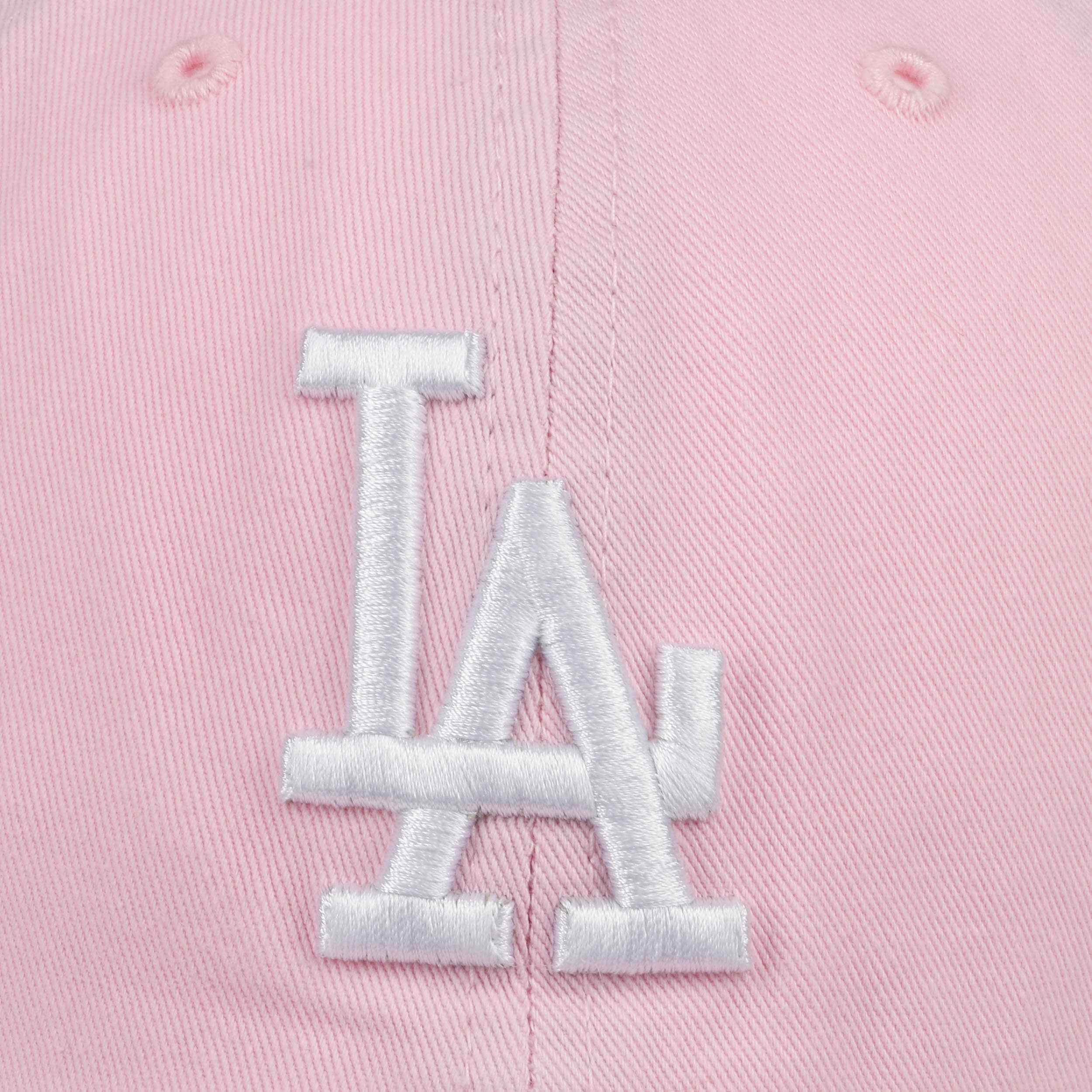 47 Brand Women's Los Angeles Dodgers Pink/White Clean Up Cap ($28) ❤ liked  on Polyvore featuring accessori…