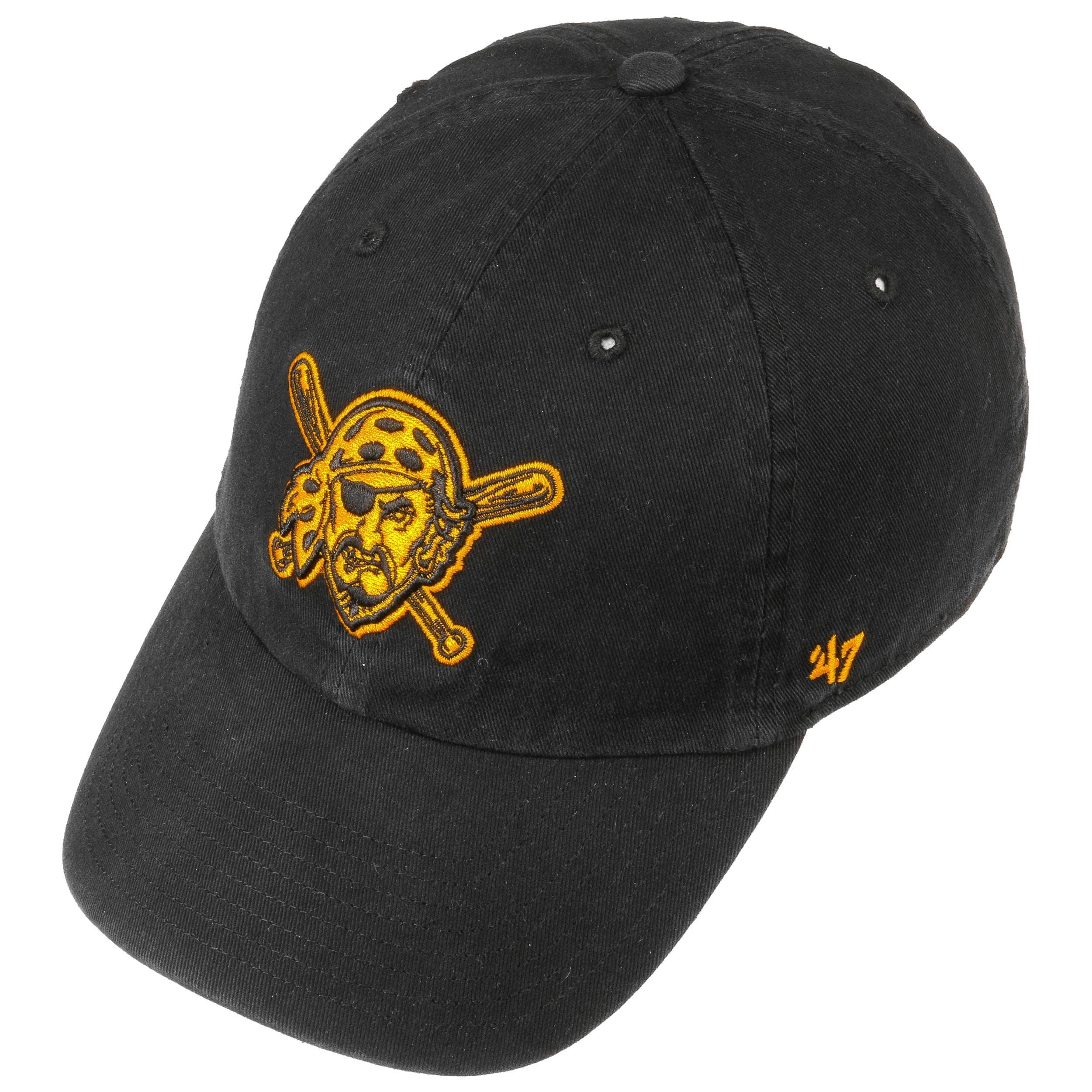 Pittsburgh Pirates MLB 47 Brand Baseball Fan Gold Cap Black Brim Classic Hat