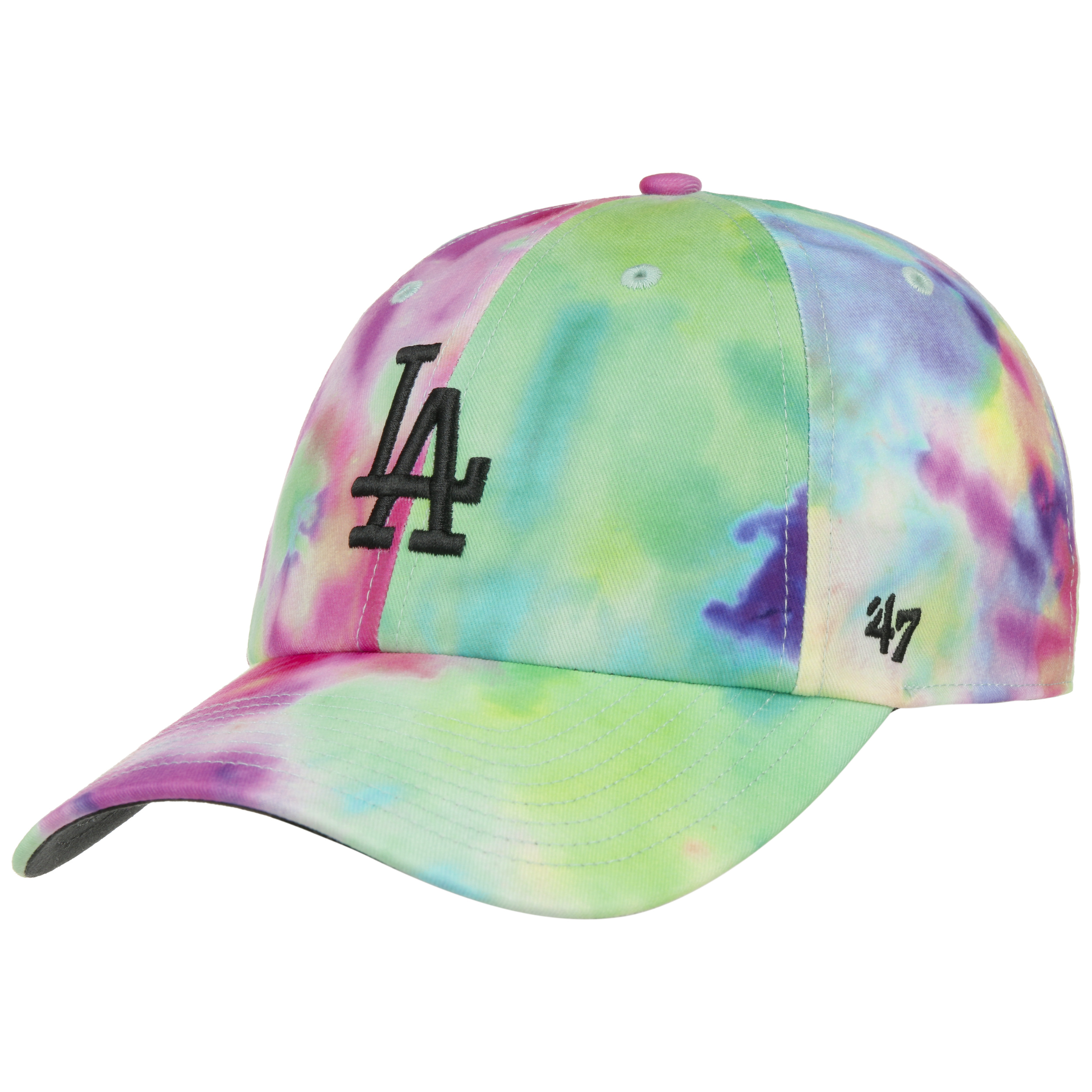 Los Angeles Dodgers 47 Brand Clean Up Dad Hat Tie-Dye Baseball Cap