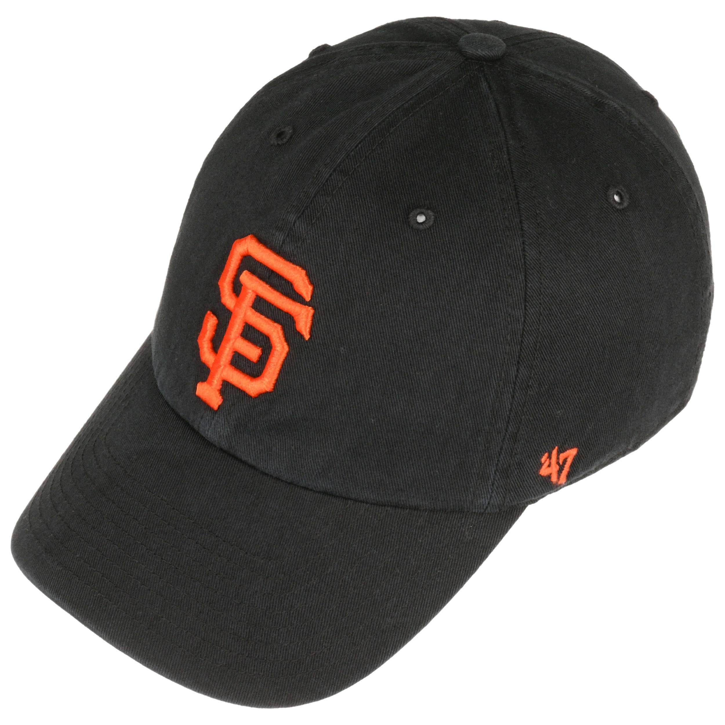 47 Brand unisex-adult San Francisco SF Giants Clean Up Hat Cap Charcoal  Gray/Black