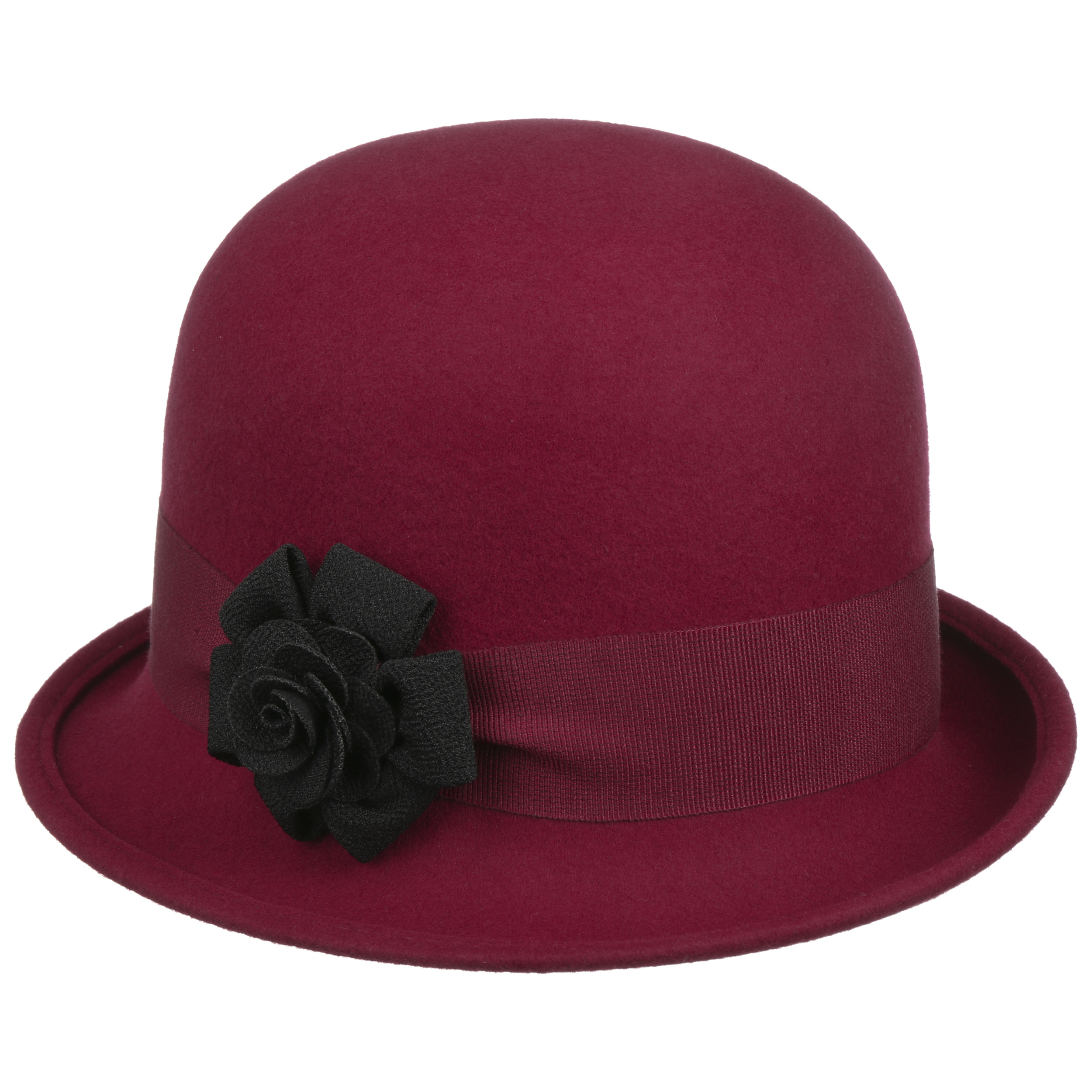 maroon cloche hat