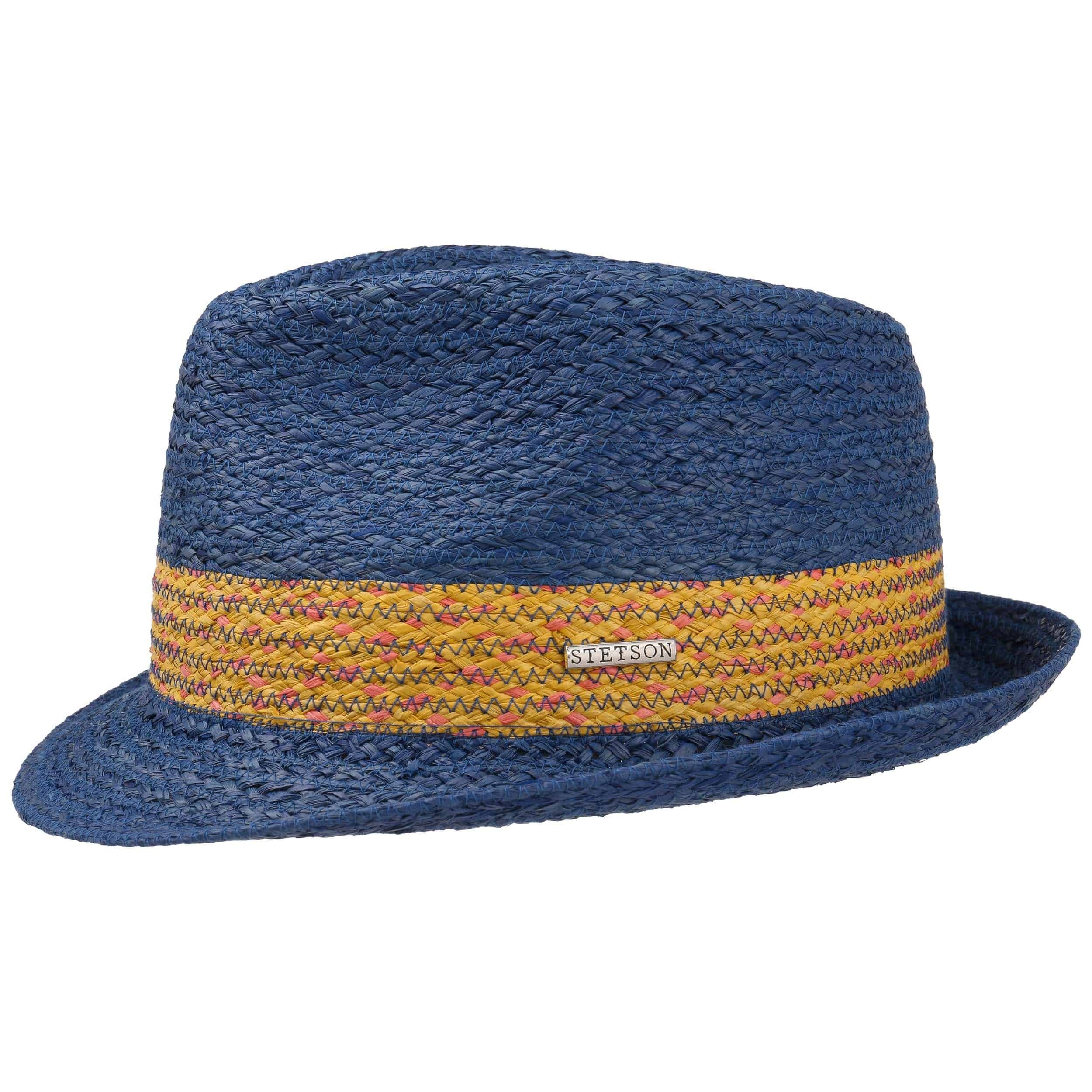 multi coloured trilby hats