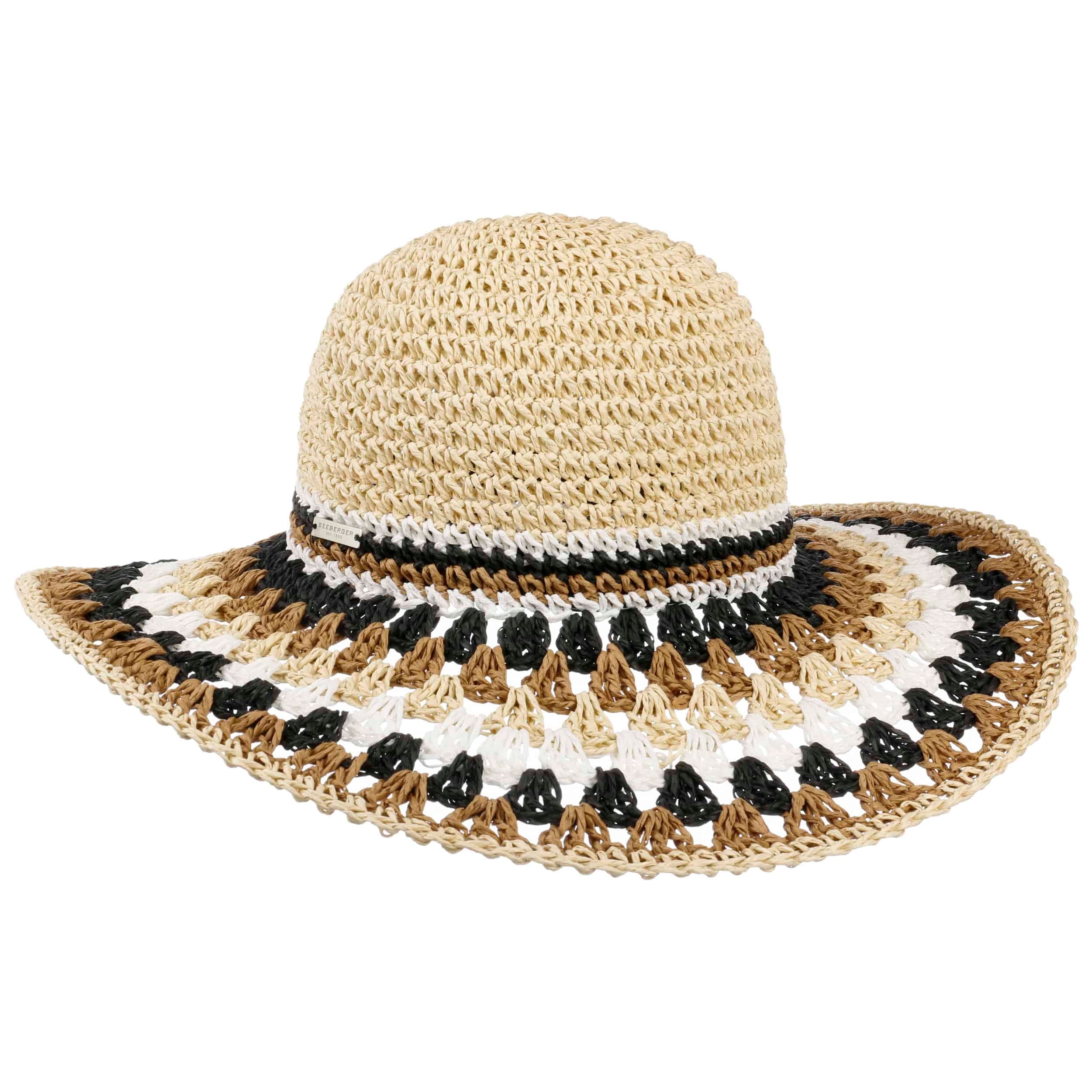 Coloured Brim Floppy Hat by Seeberger 