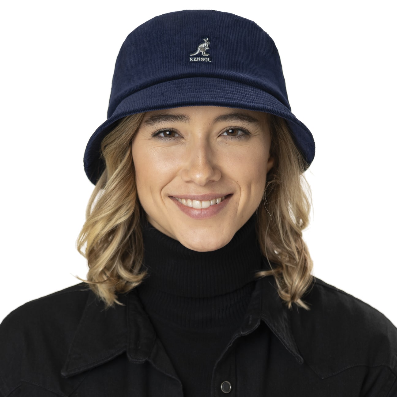 [Smooth mood] / ☆ Corduroy Logo Bucket Hat / Navy Wave Corduroy Bucket Hat - NavySurfside Supply Co