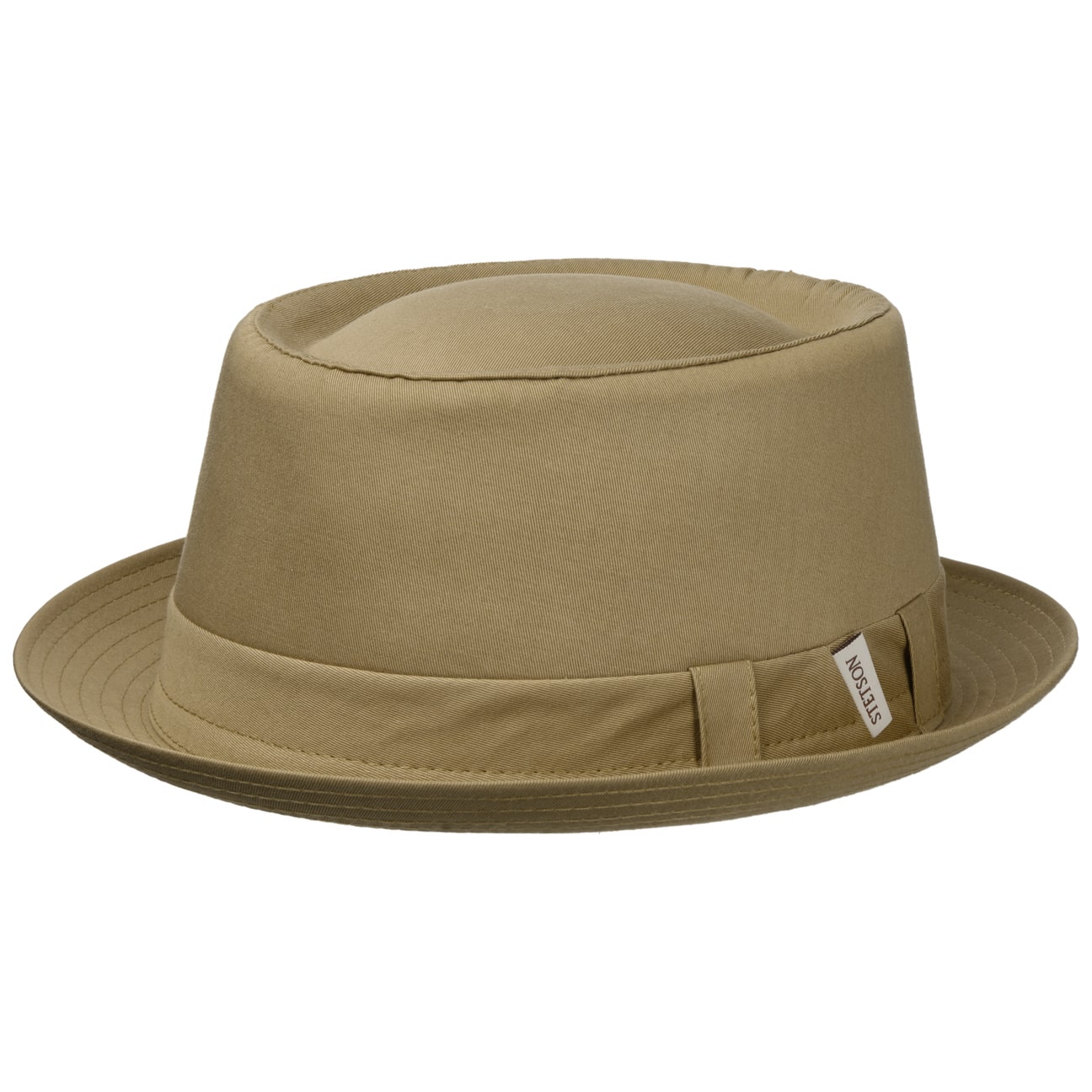 Cotton Pork Pie Cloth Hat by Stetson -- decoding=
