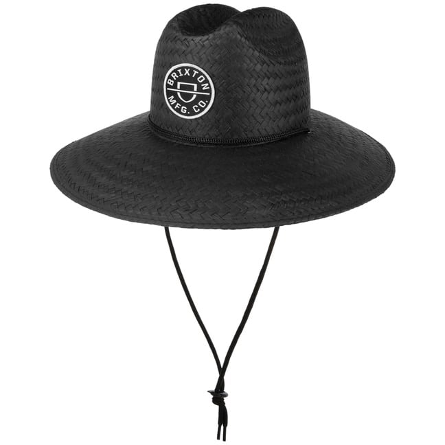 brixton black straw hat