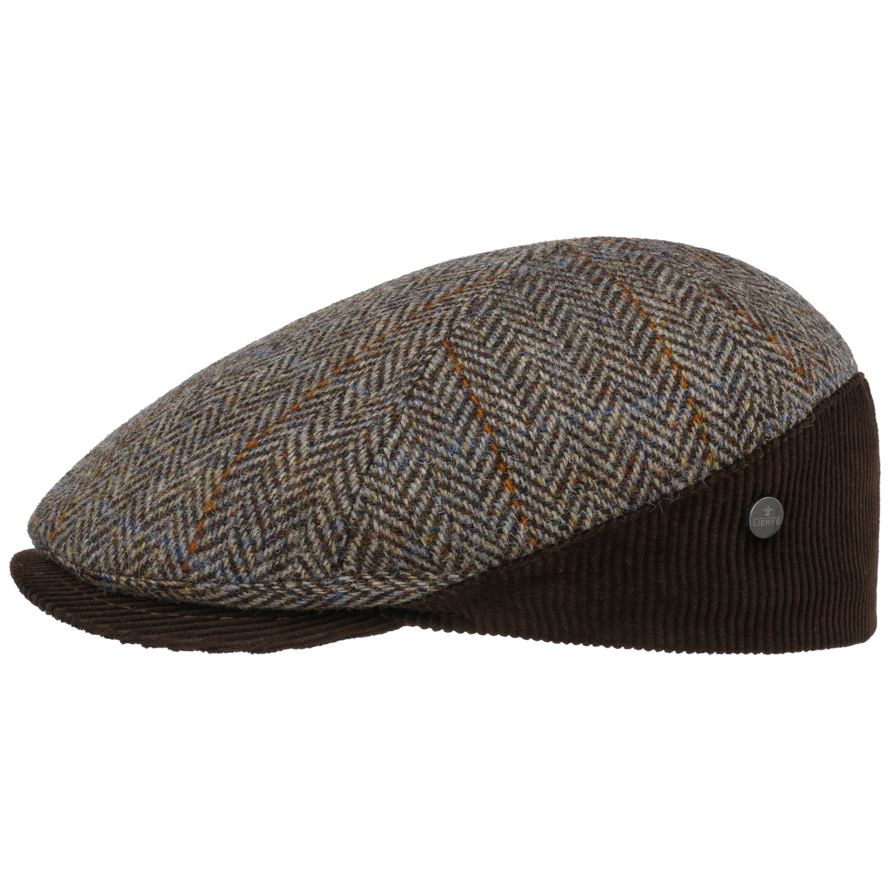 Corduroy Flat Peaked Cap Men's Classic 100% Cotton Corduroy Flat