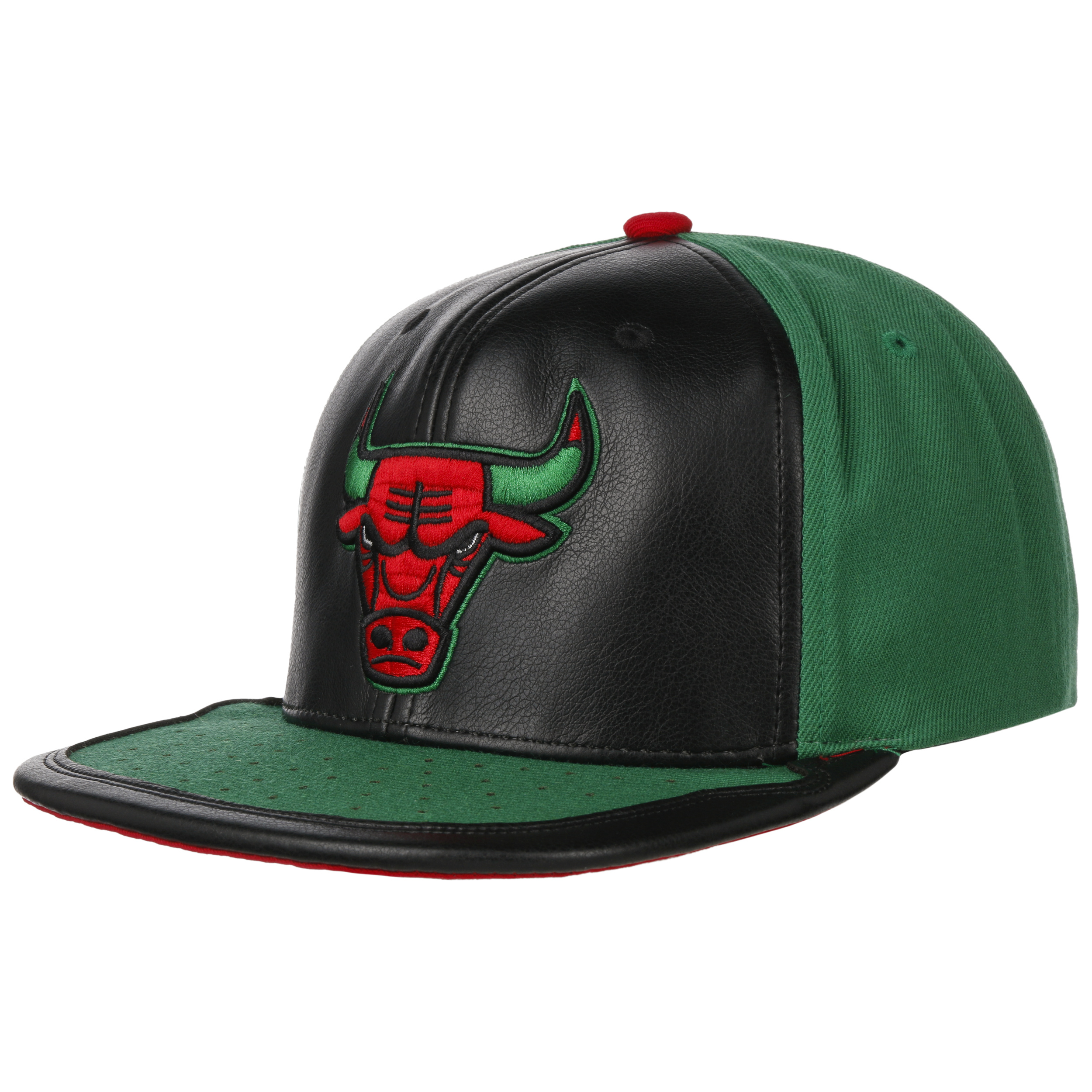 Chicago Bulls Mitchell & Ness Snapback Hat Green/Orange