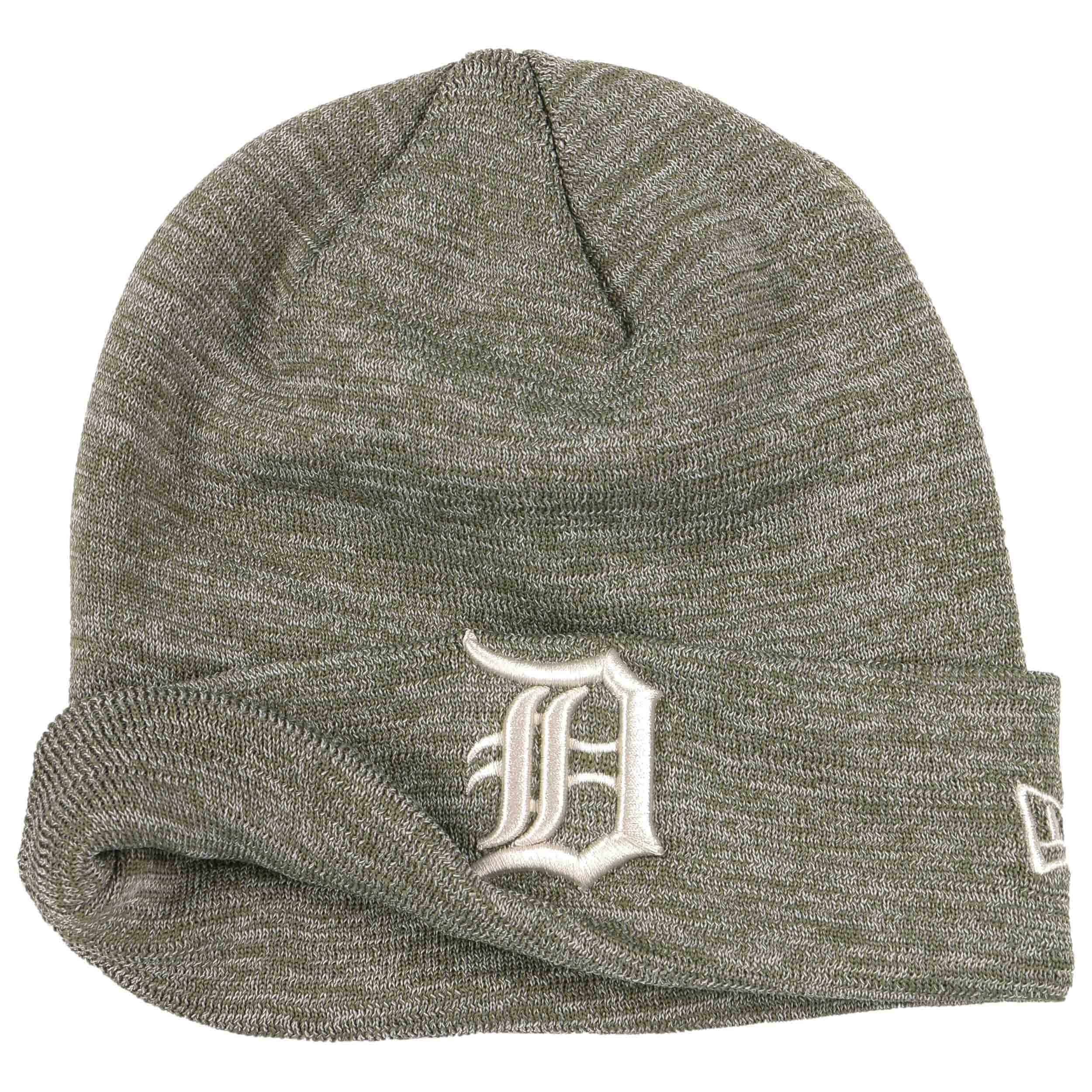 Detroit Tigers New Era Polar Lights Cuff Knit Hat - Black