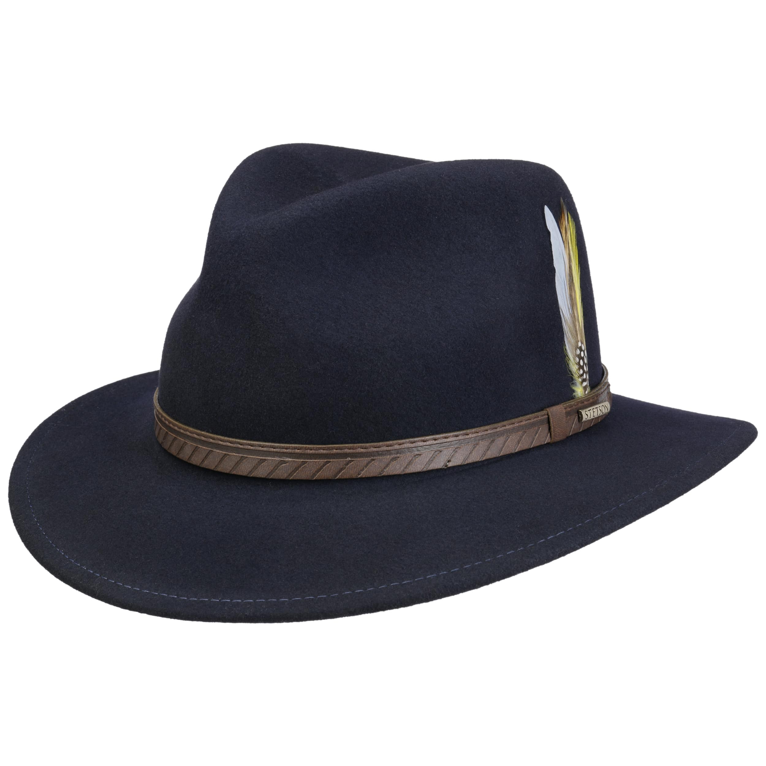 2)Vintage Stetson The Black Lancer Fur Felt / Derby Hat With