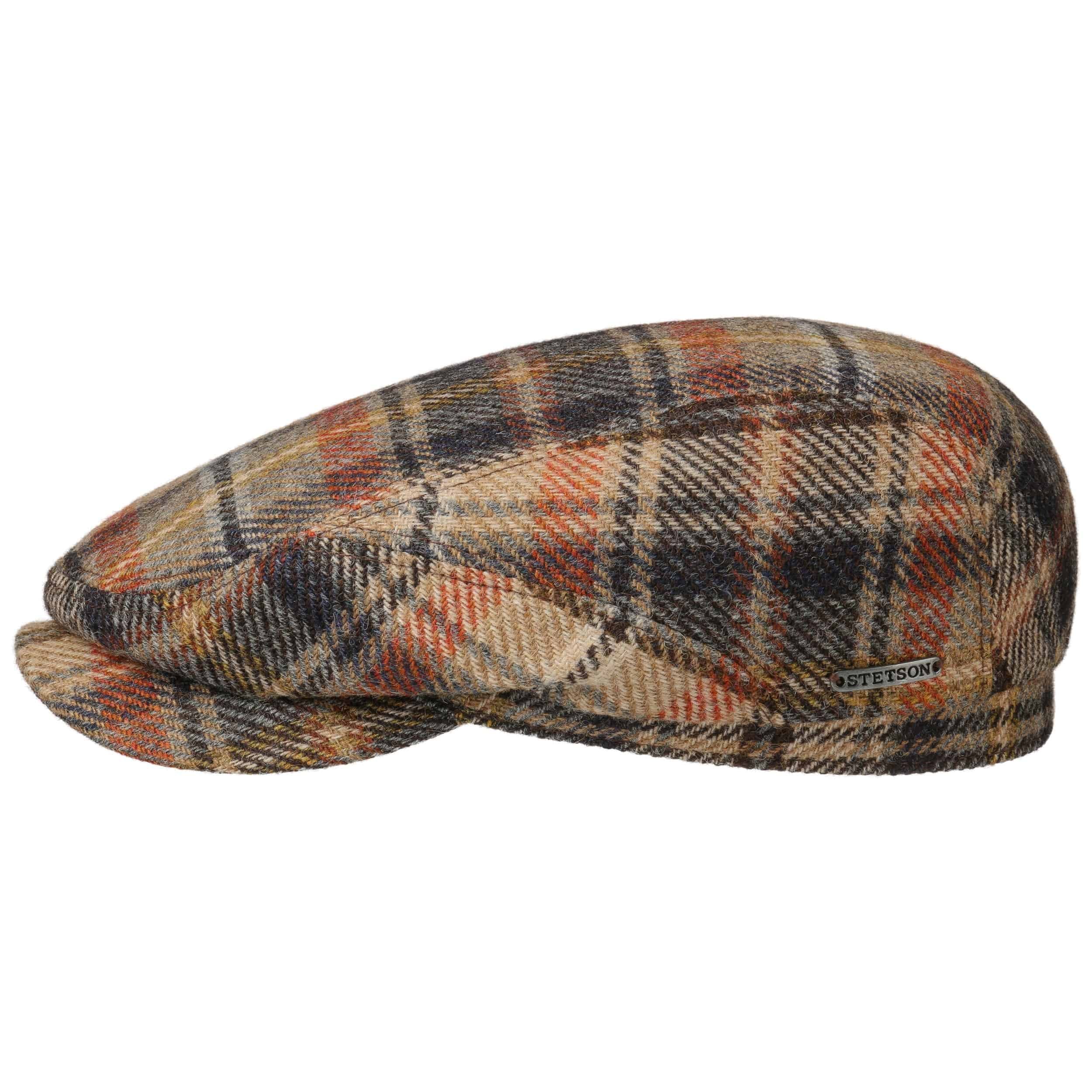 Driftwood Wool Check Flat Cap by 