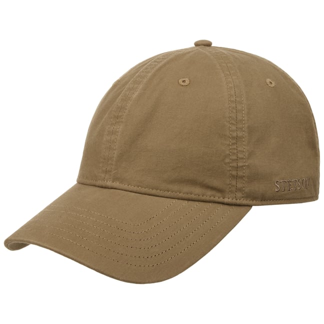 Casquette De Baseball Stetson Ducor En Coton Bio Ajustée - Taille M, Couleur Olive Unisexe