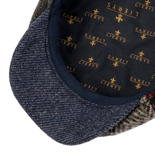 Lierys Carlento Patchwork Pet Heren - Made in Italy wollen cap flat hat