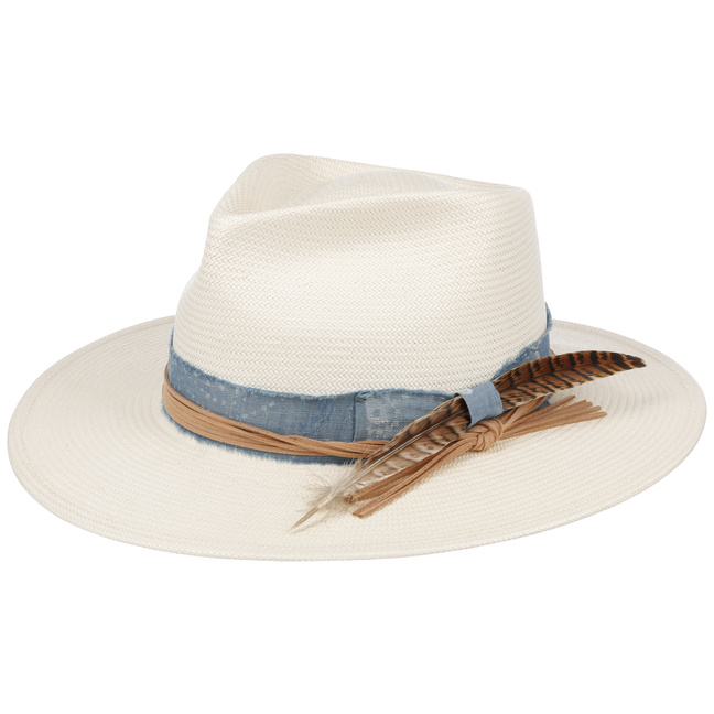 Panama Hat Frayed feathers