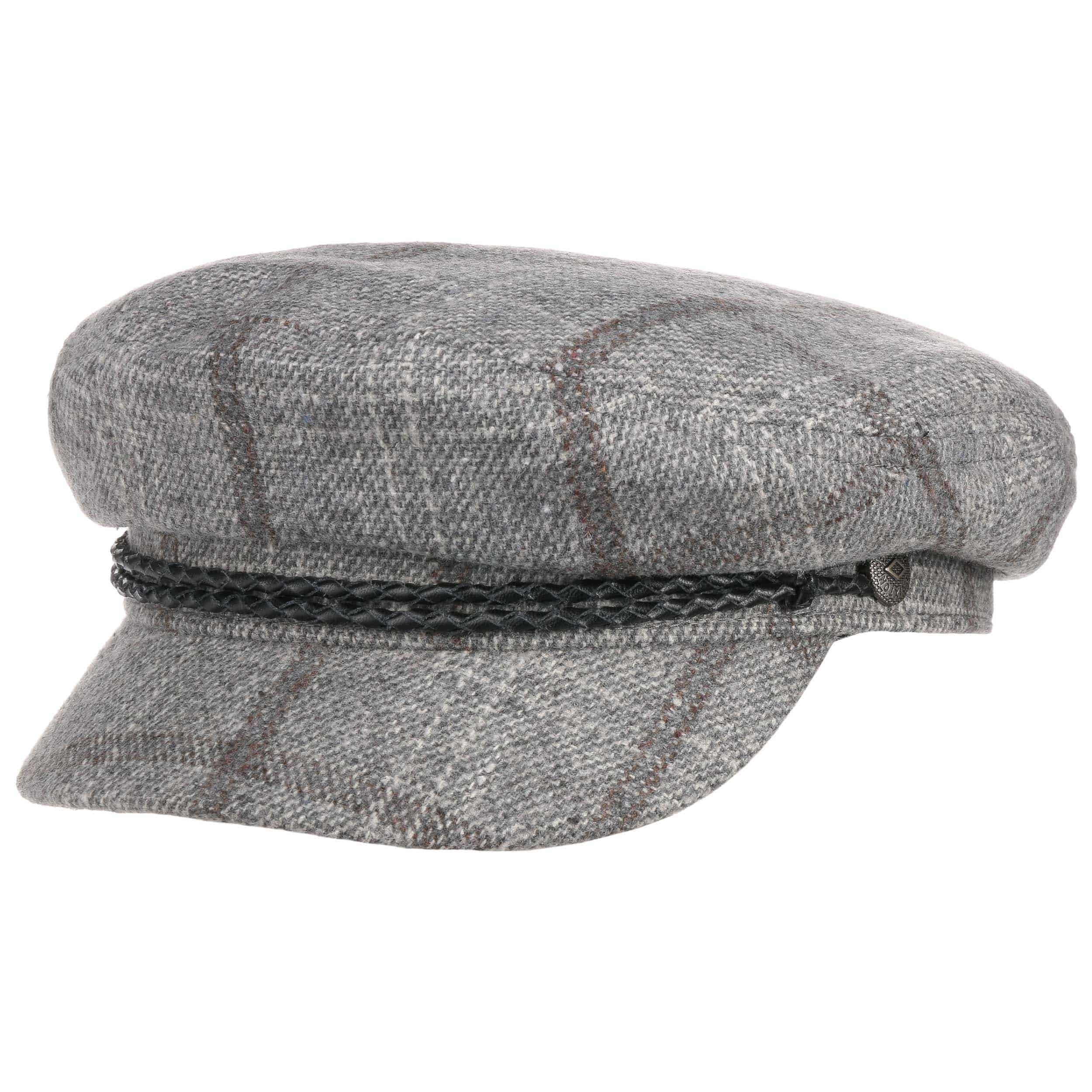 Women\'s Newsboy Cap Fiddler Caps Classic Beret Hat Fisherman Flat Hats Grey Newsboy Hat for Women, Plaid Gray Newsboy Cap, Greek Sailor  main image 2