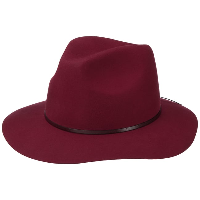 Fine Wool Fedora Hat with Leather Band 