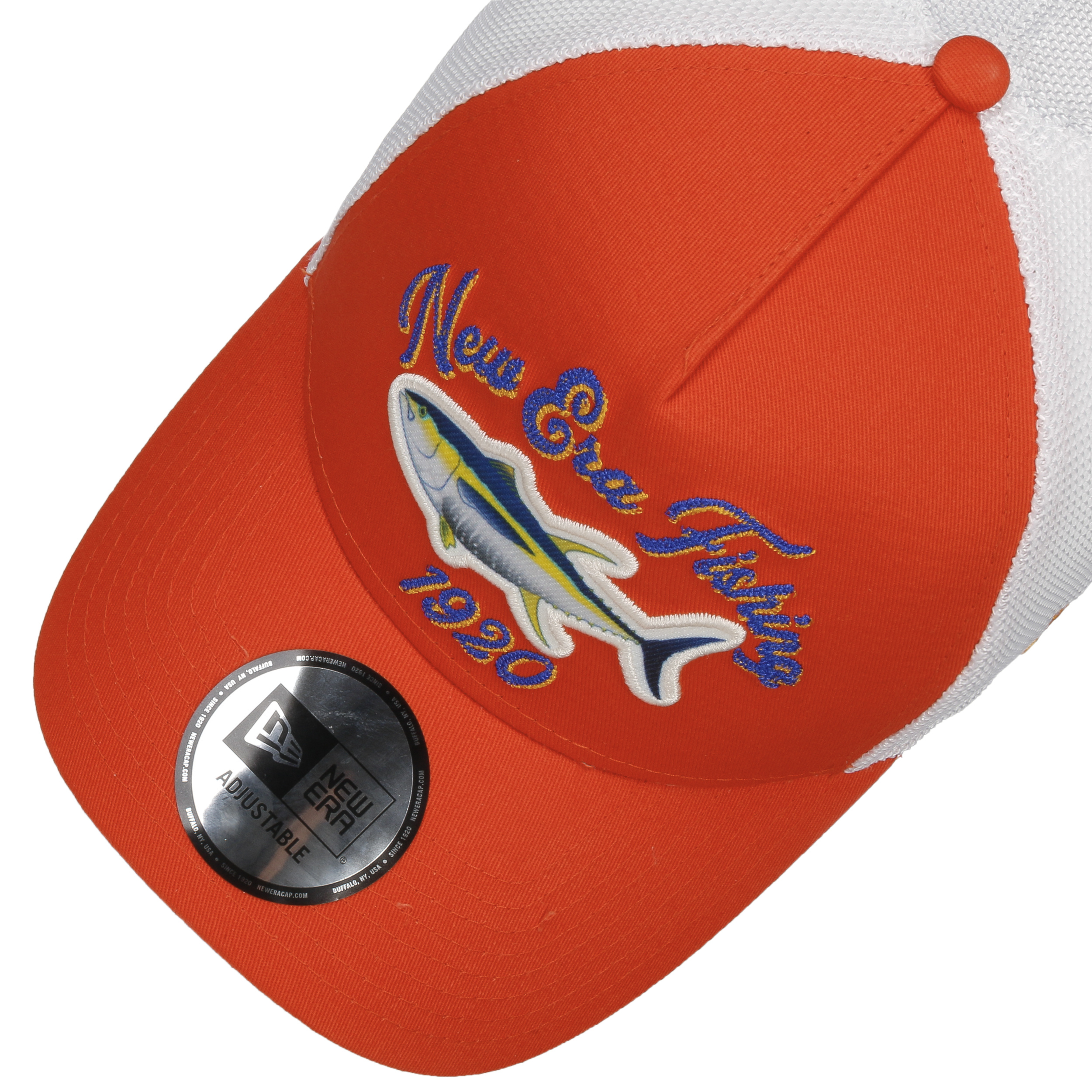 baseball cap with fish logo