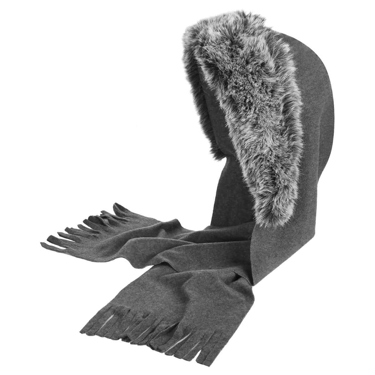 Fleece Hat-Scarf with Faux Fur by Lierys --> Shop Hats, Beanies