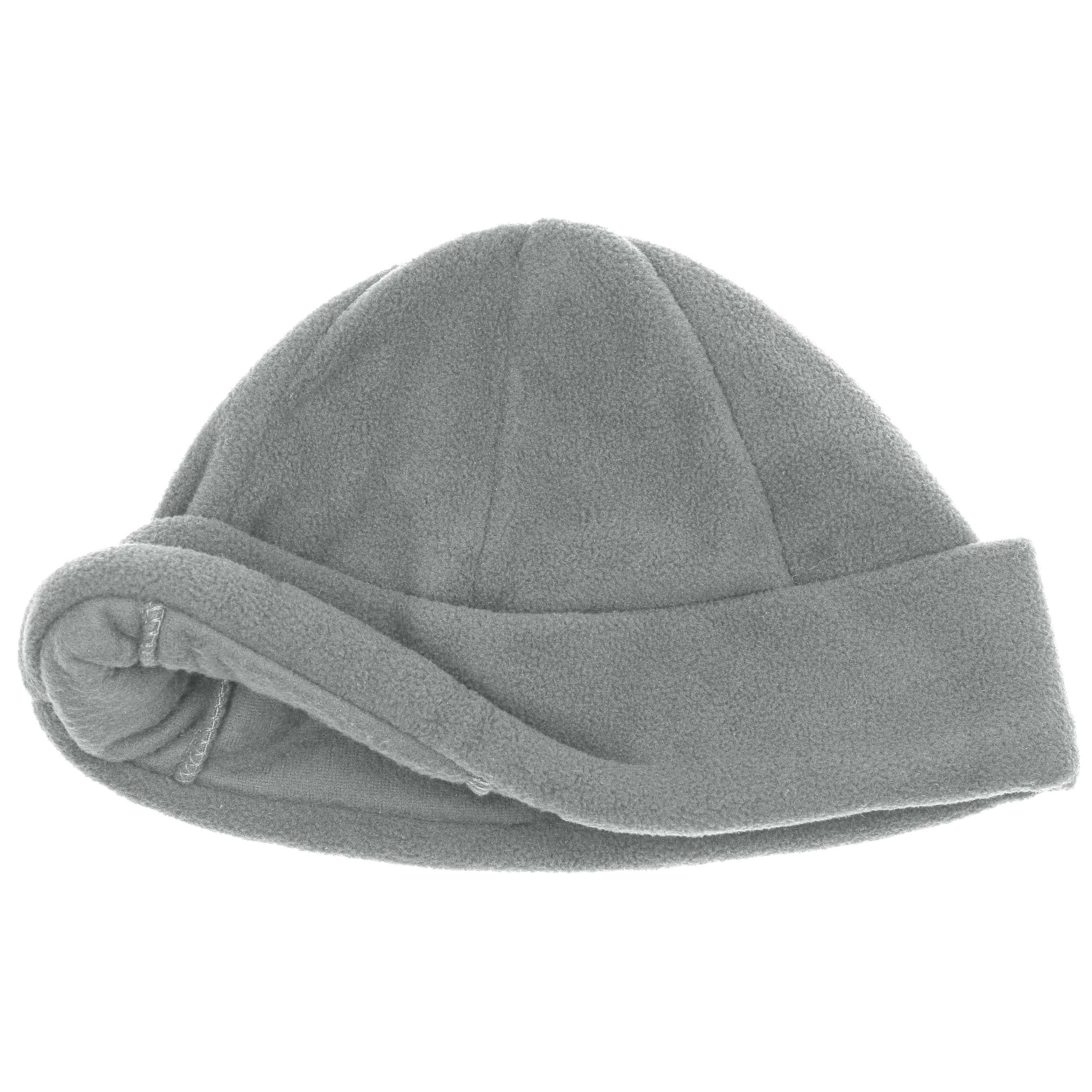 Handmade Tan Plaid Check Fleece Winter Hat – Extra Warm, Double Lined Beanie – Unisex