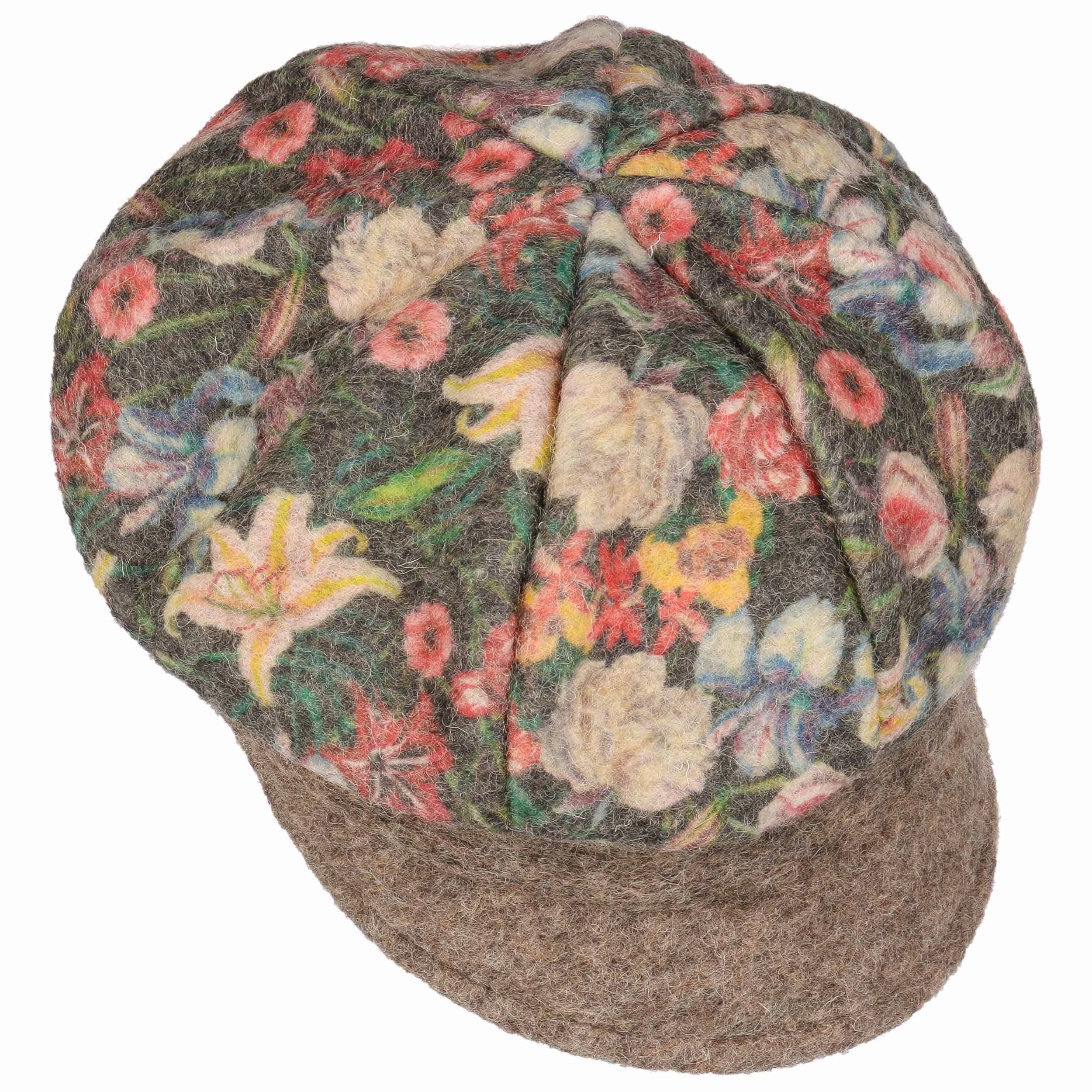 newsboy hat with flower