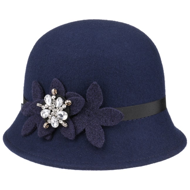 navy blue cloche hat