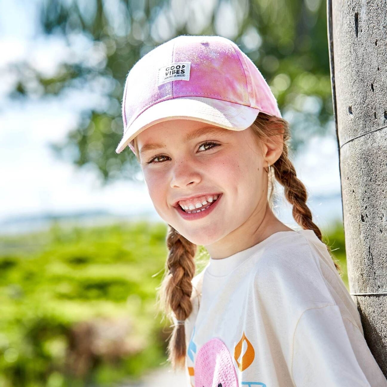 Kids pink baseball store cap