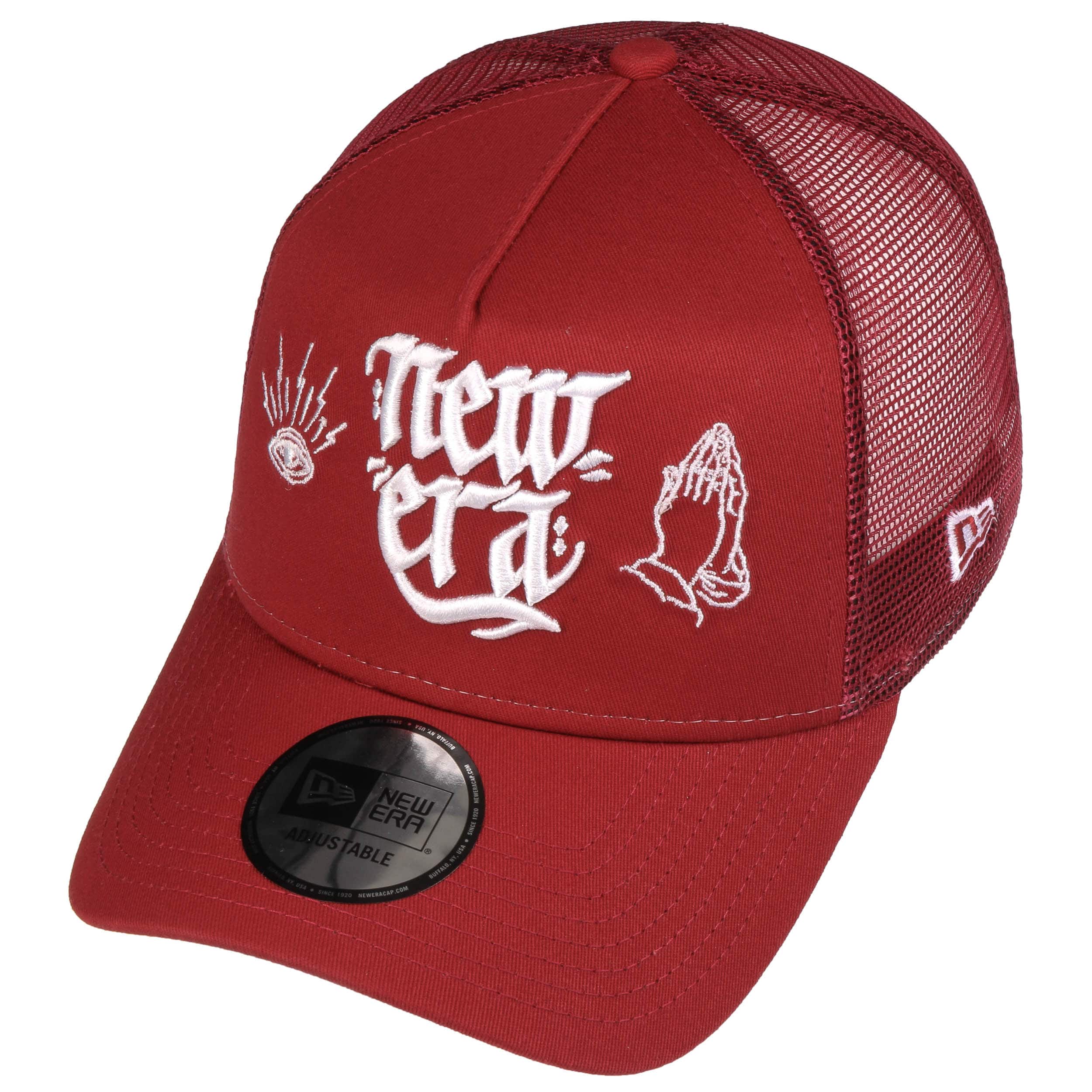 new era script trucker hat