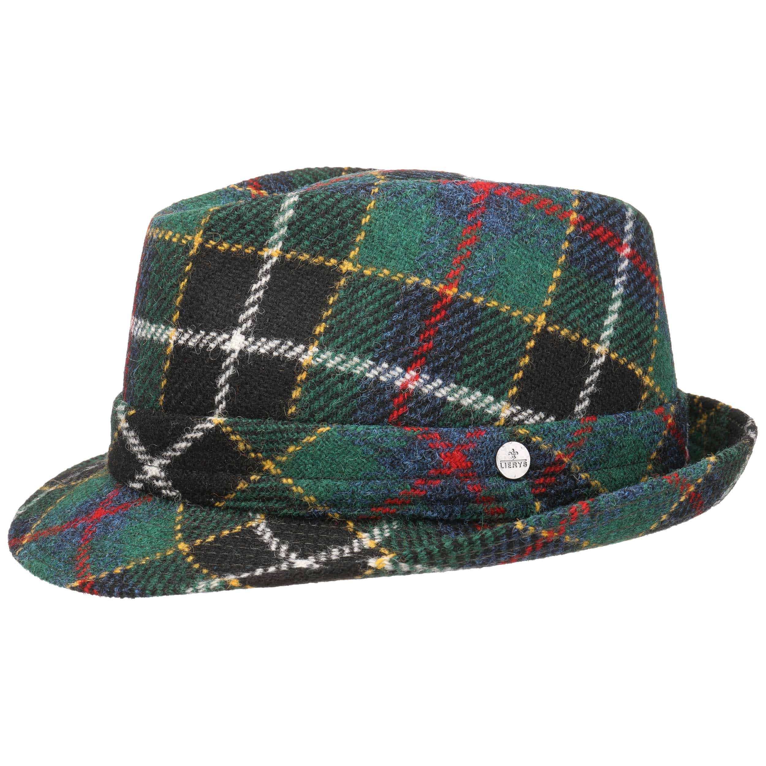 Green Harris Tweed Trilby Hat by Lierys - 72,95