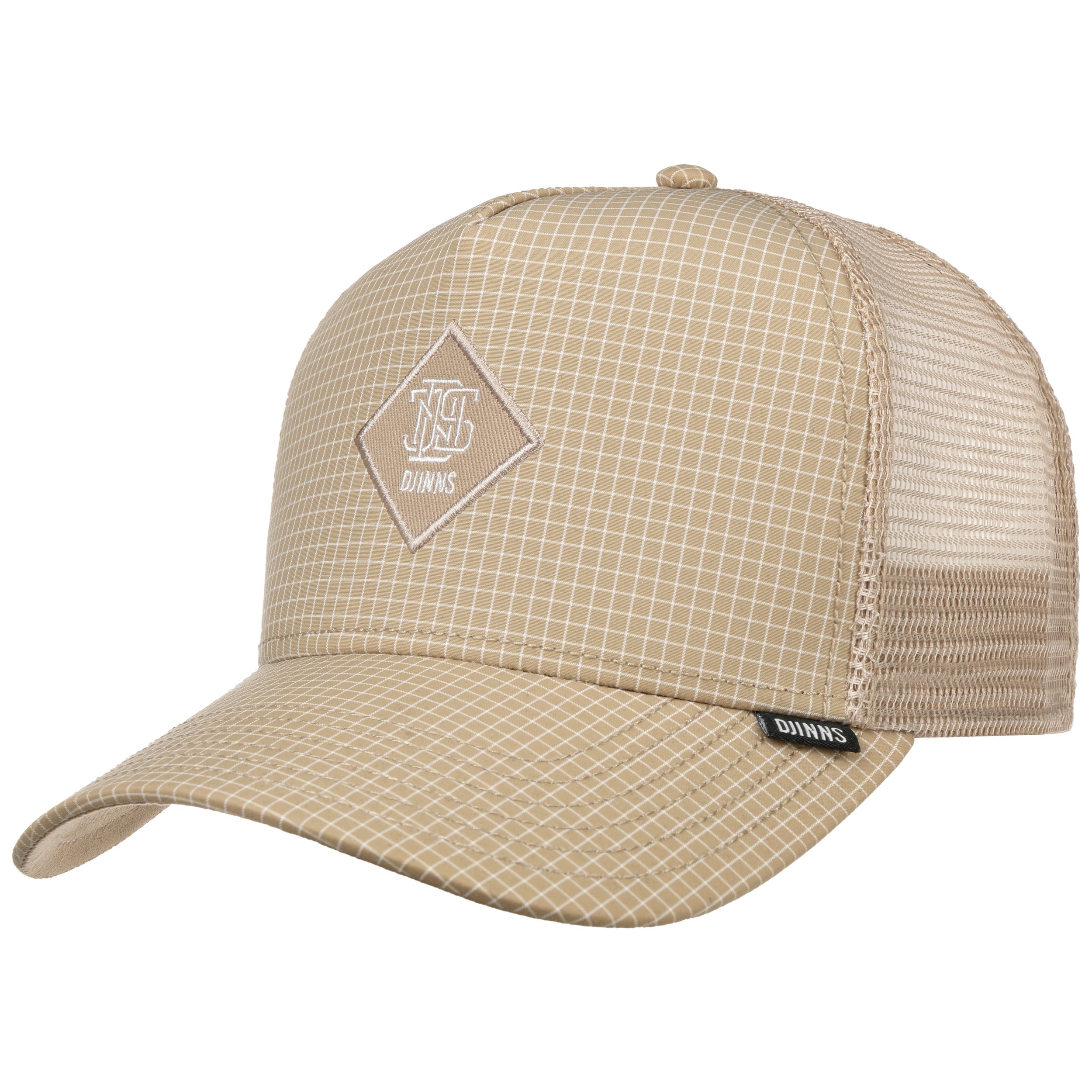 Djinns Needlecheck Trucker Cap – Baseballmütze Mit Mesh-Einsatz, Verstellbar, Größe 54-60 Cm