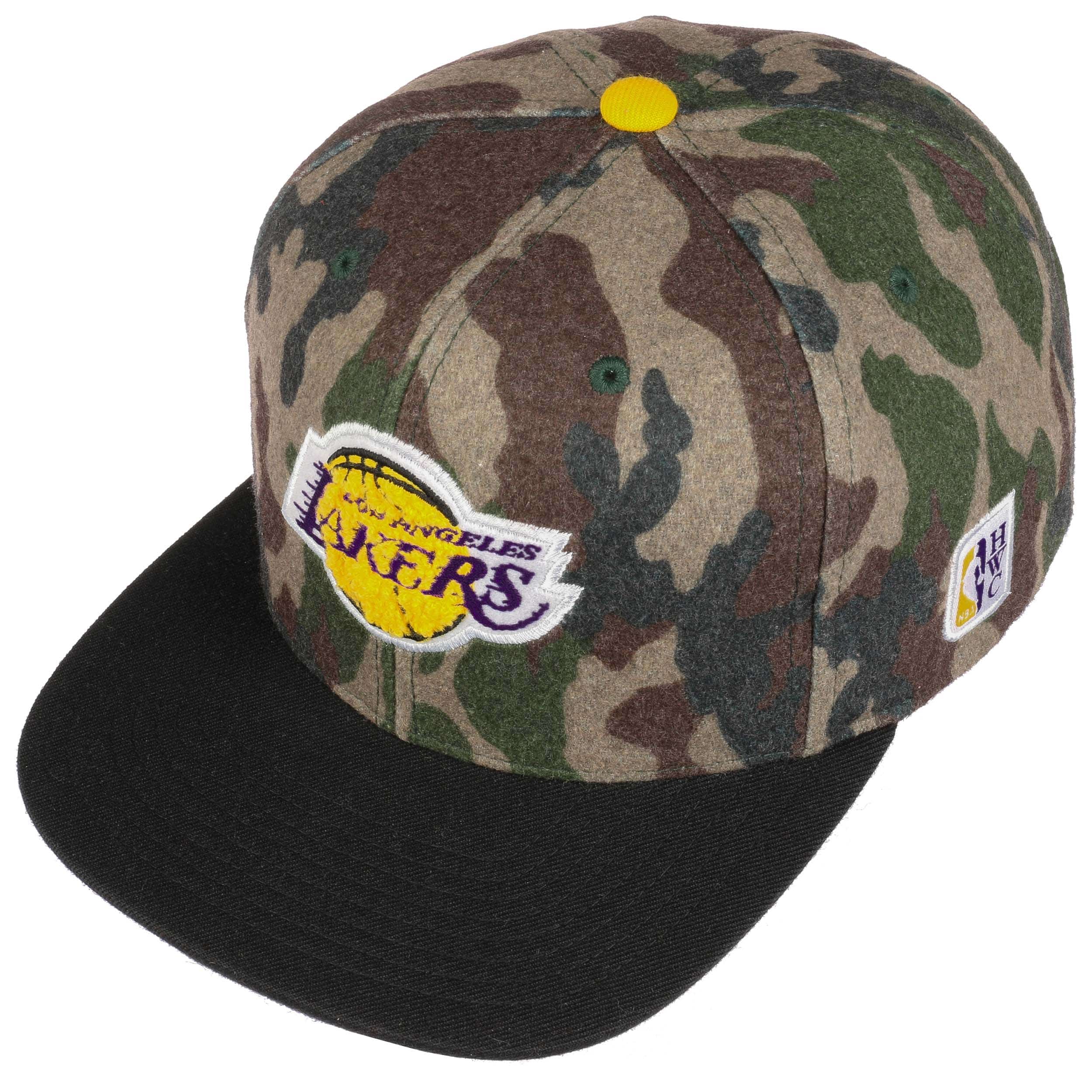 HWC Camo Flannel Lakers Cap by Mitchell & Ness - 28,95 €