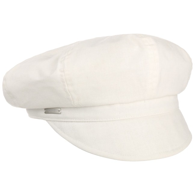 white newsboy cap