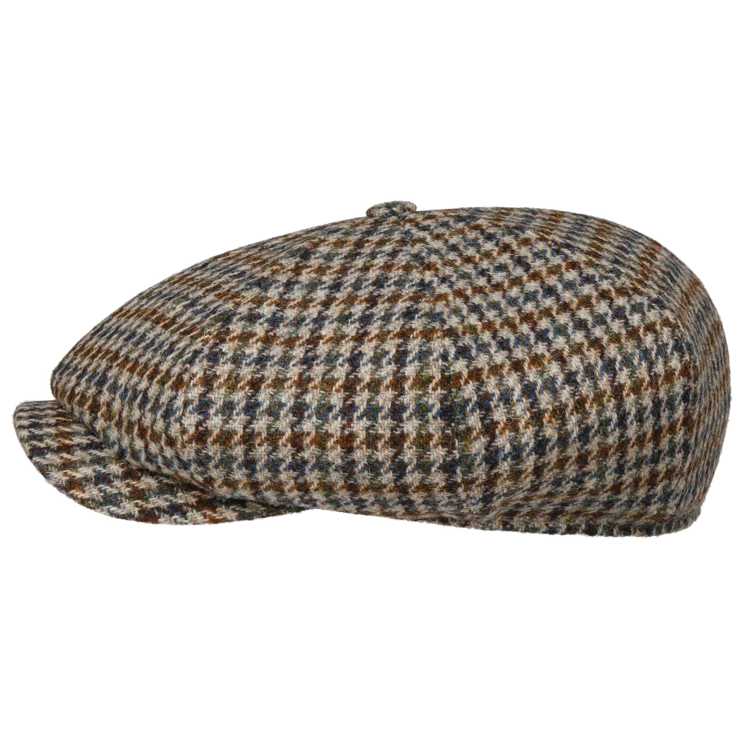 NWOT Stormy Kromer Wool Harris tweed Flat cap herringbone-brown/gray/blue/gold Goorin Bros Ronald Amos Teal Wool Herringbone Tweed Cabbi 6  main image 3