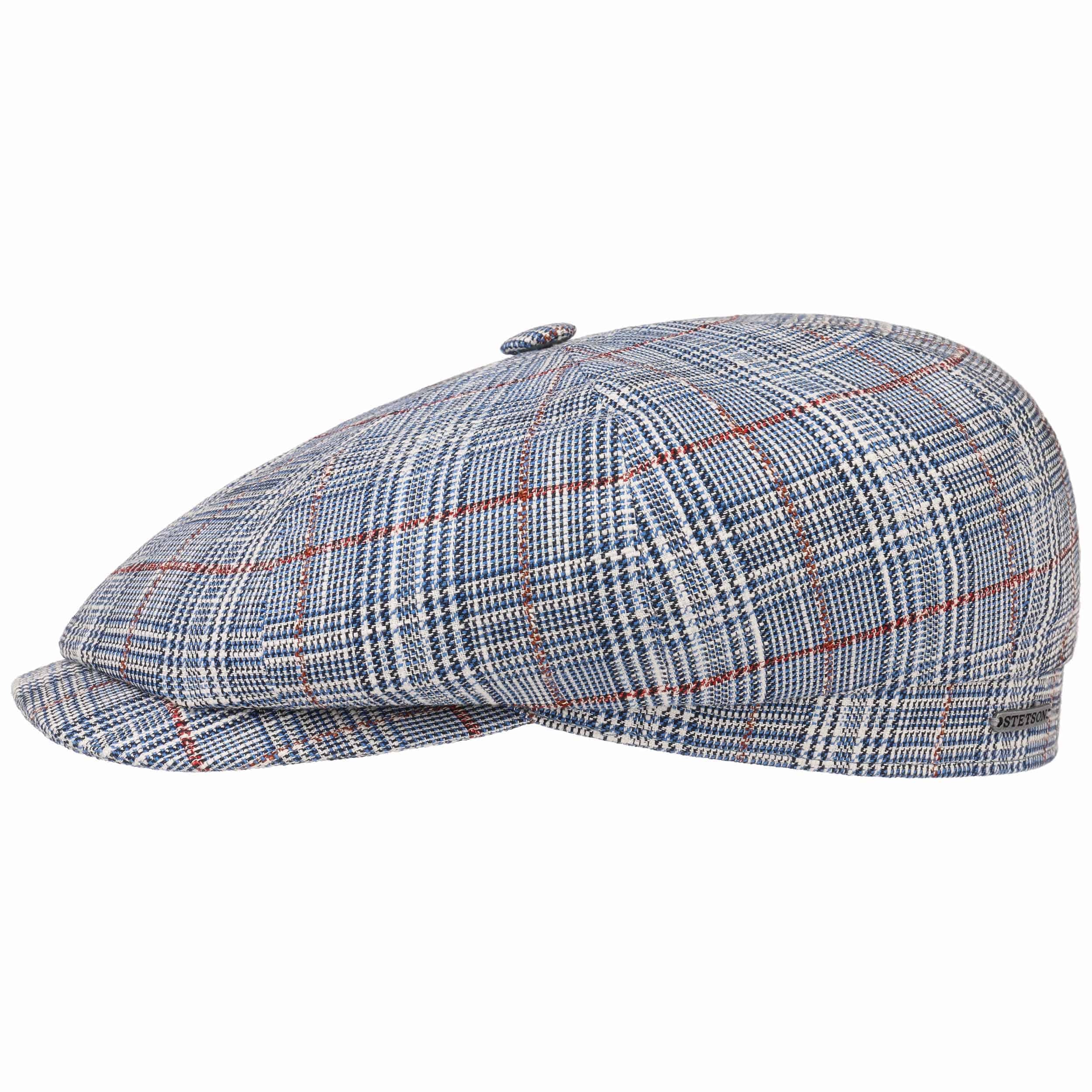 Hatteras Classic Check Flat Cap by Stetson - 79,00