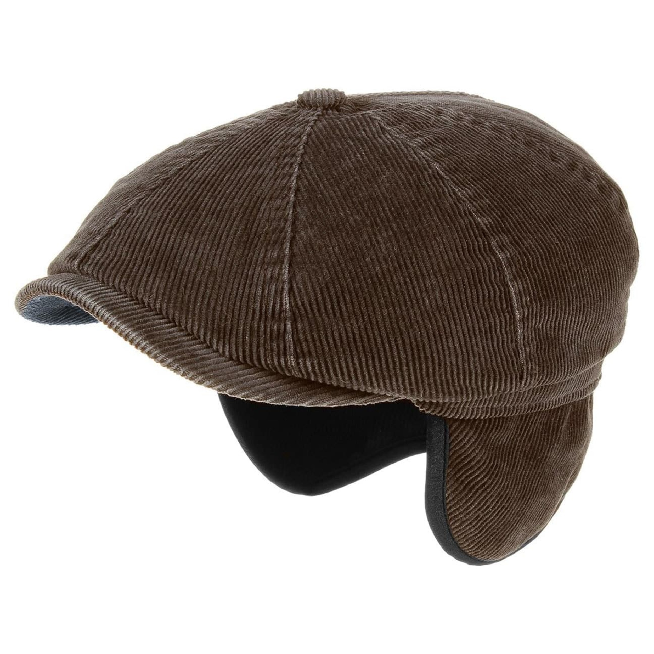 corduroy cap with ear flaps