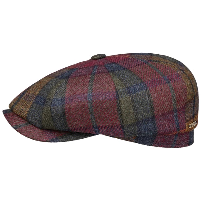 Hatteras Eight Panel Check Flat Cap by 