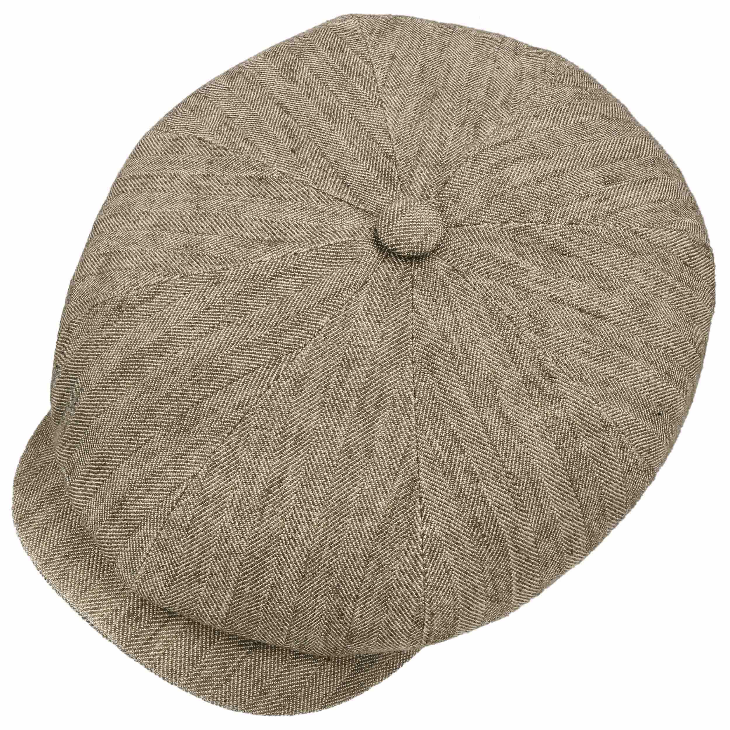 Hatteras Fine Herringbone Flat Cap by Stetson - 69,00