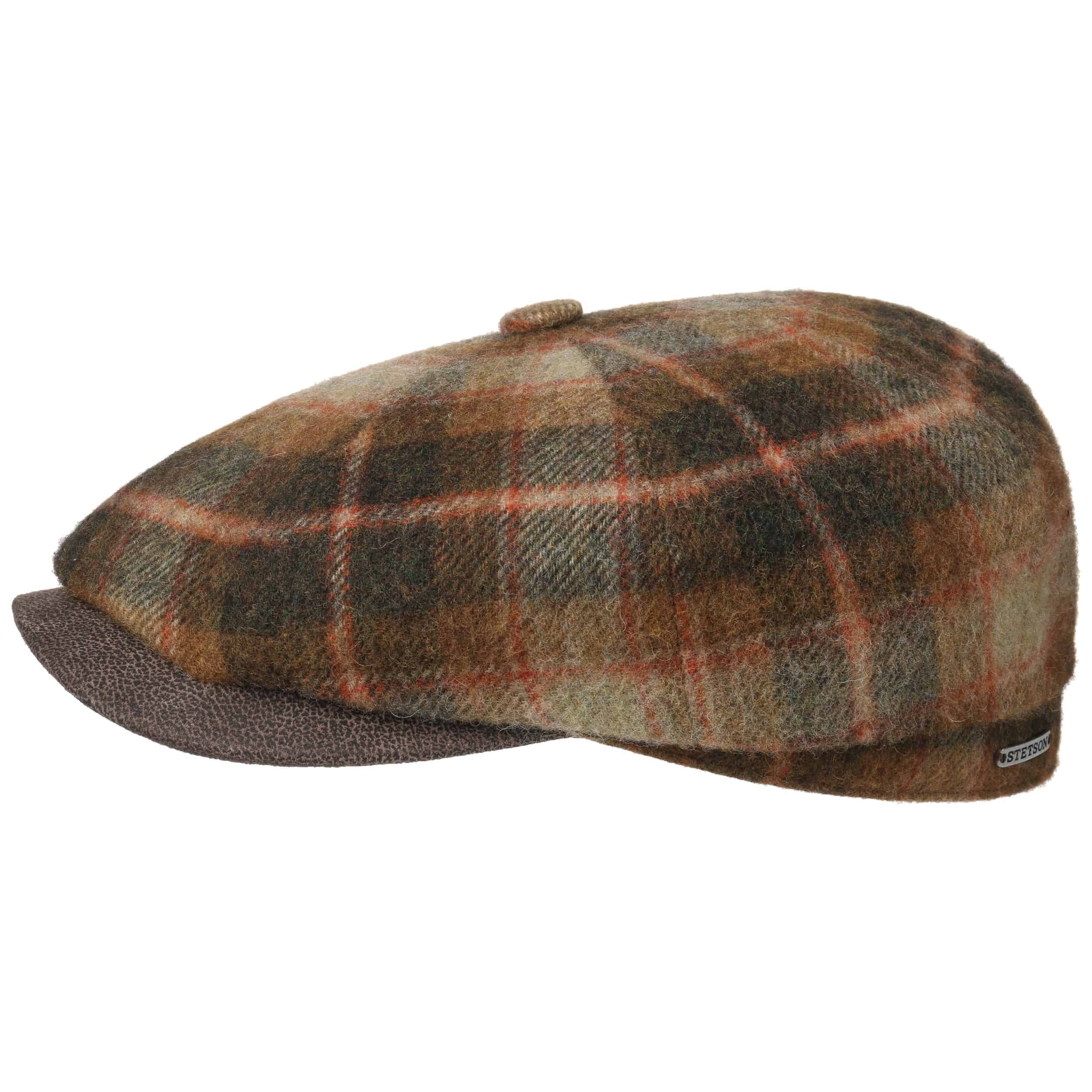 Hatteras Lambswool Check Flat Cap by 