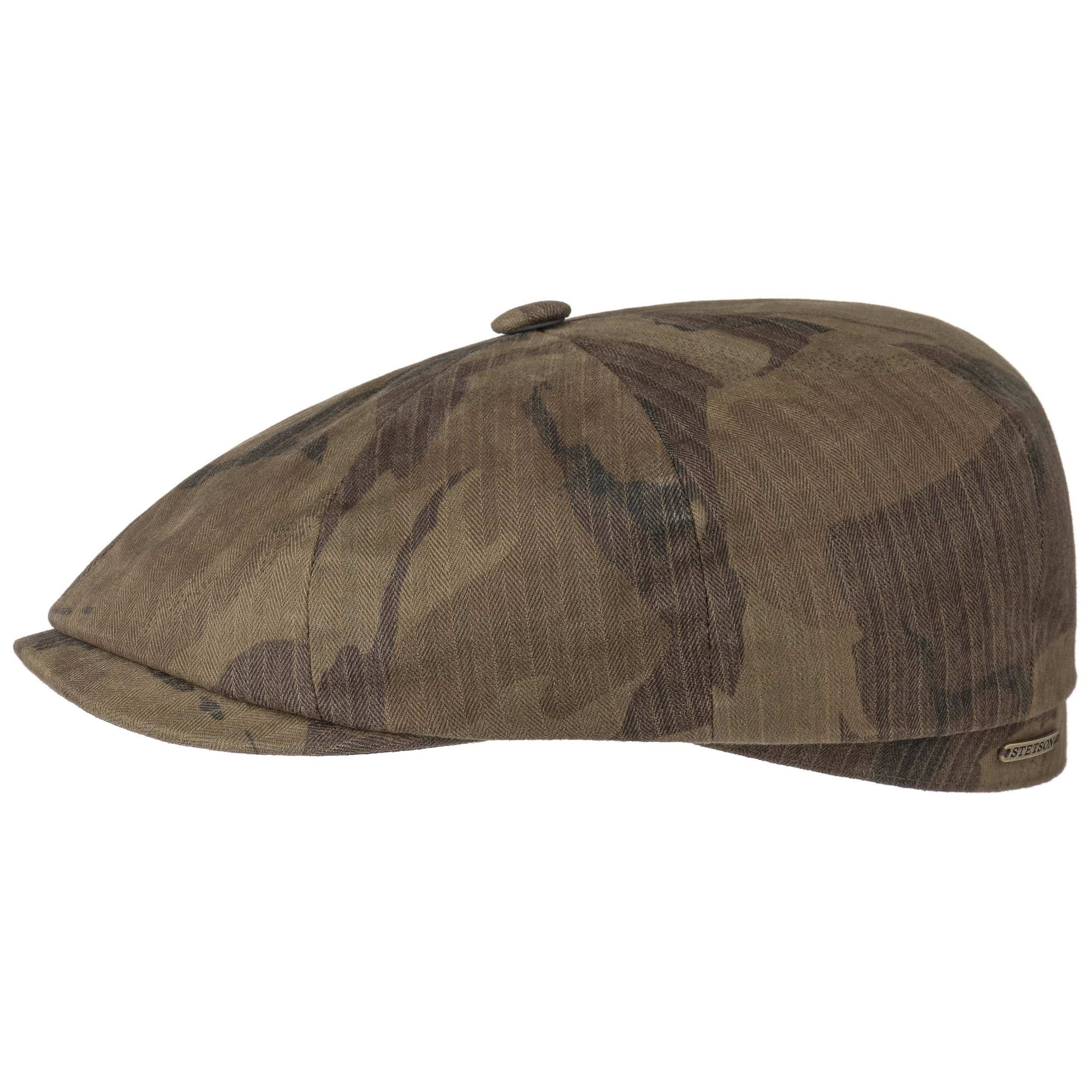 Hatteras Waxed Cotton Camo Flat Cap by 